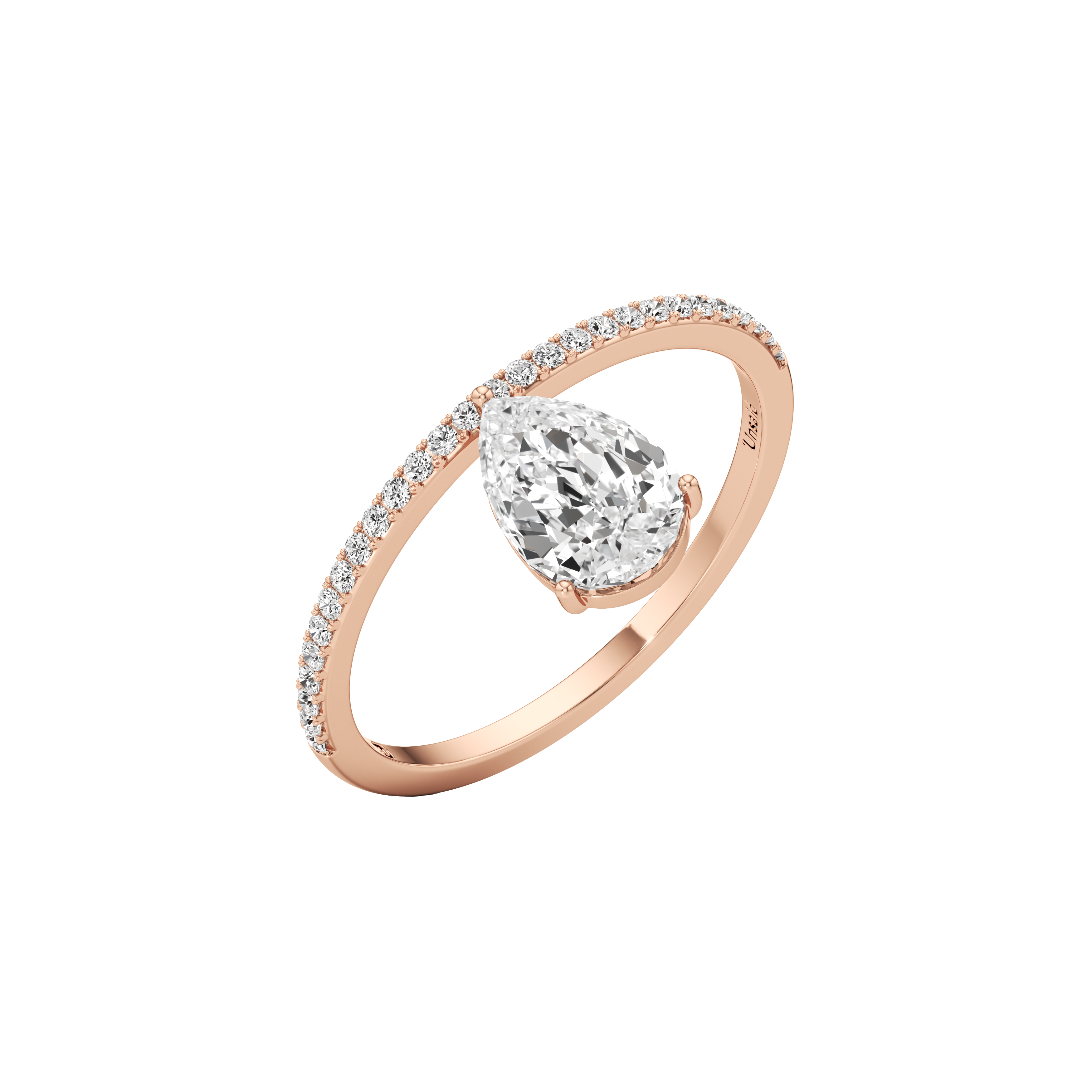  Tear grace pavé ring - Tear Grace Diamond Pavé Ring -  The Future Rocks -    5 
