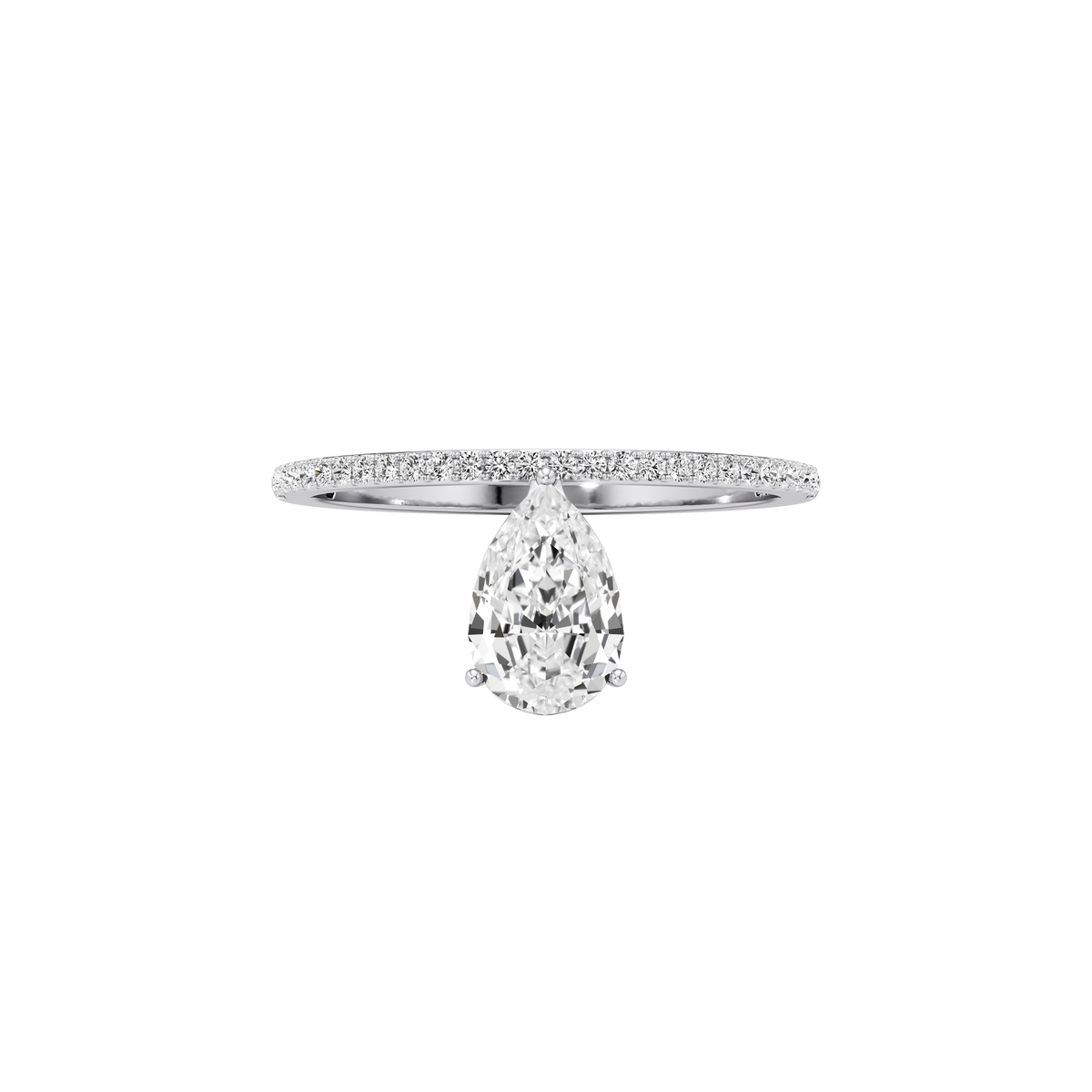 Tear grace pavé ring - Tear Grace Diamond Pavé Ring -  The Future Rocks -    4