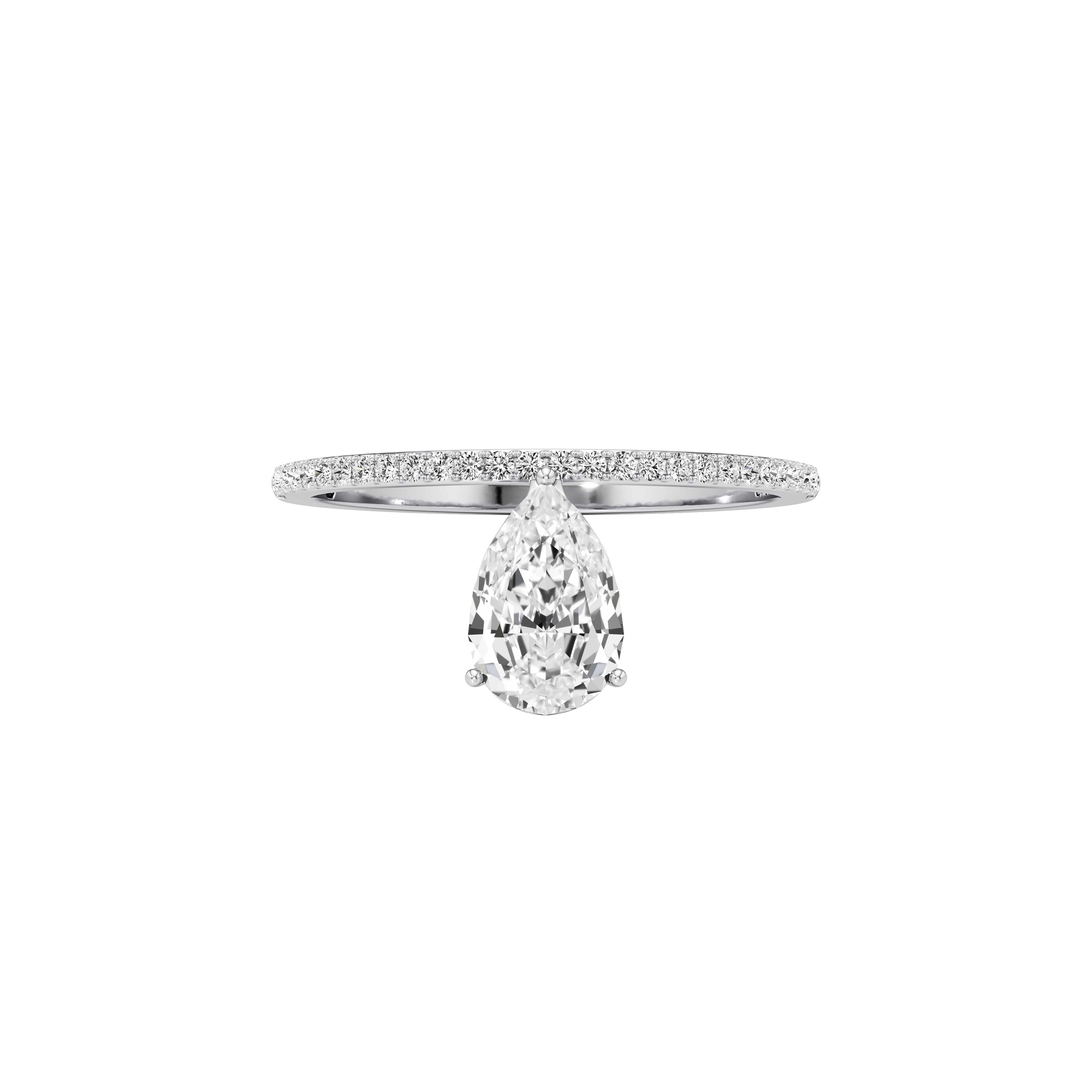  Tear grace pavé ring - Tear Grace Diamond Pavé Ring -  The Future Rocks -    4 