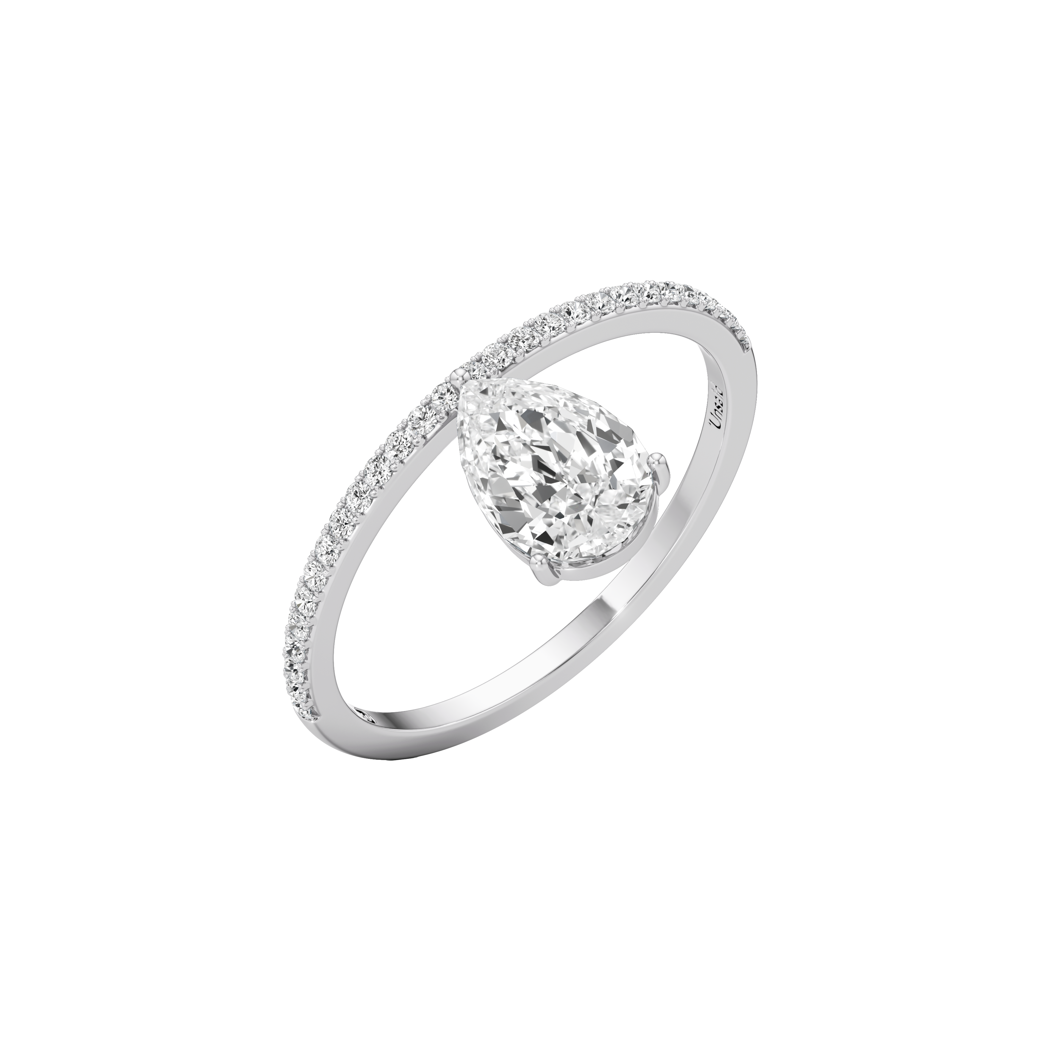 Tear grace pavé ring - Tear Grace Diamond Pavé Ring -  The Future Rocks -    3 