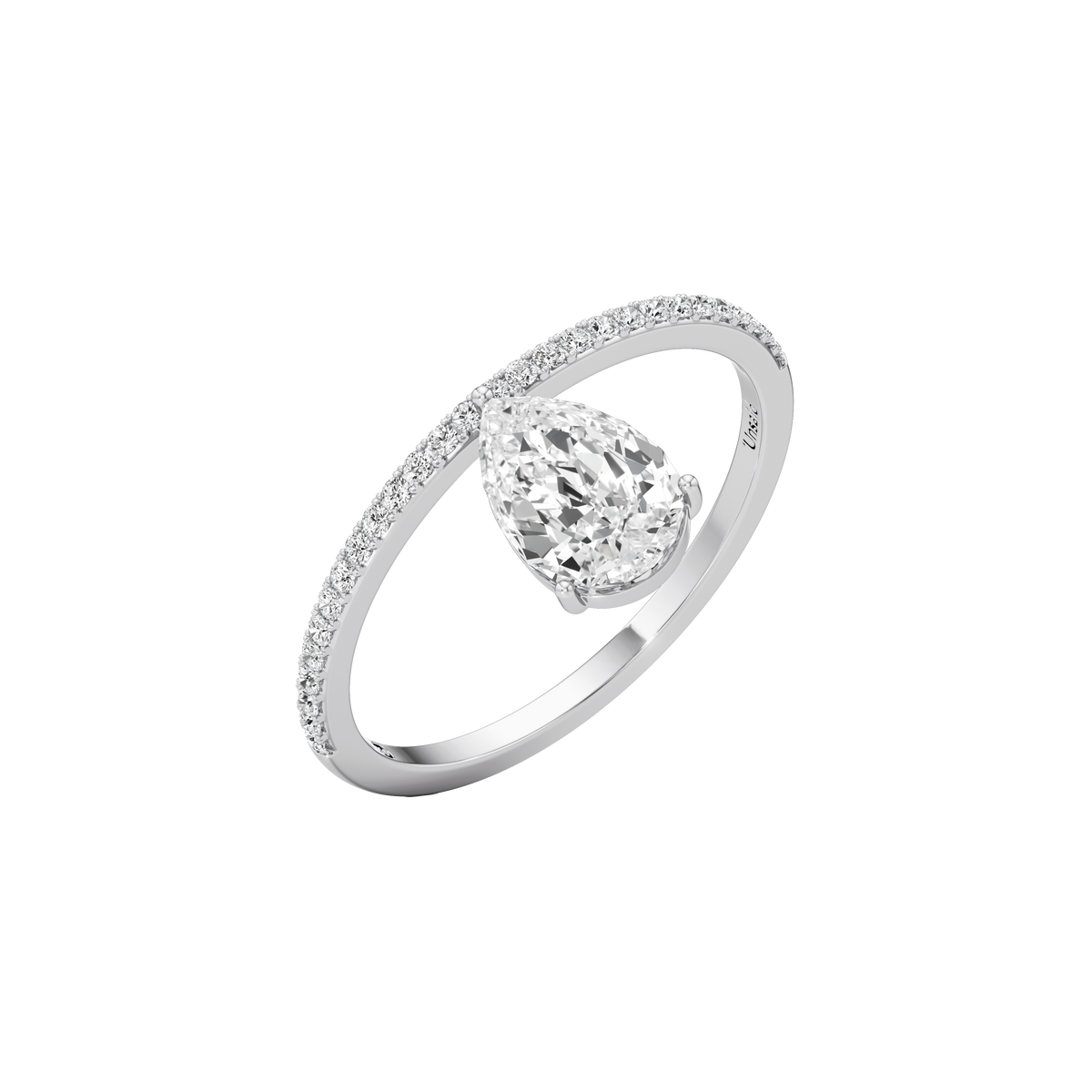 Tear grace pavé ring - Tear Grace Diamond Pavé Ring -  The Future Rocks -    3