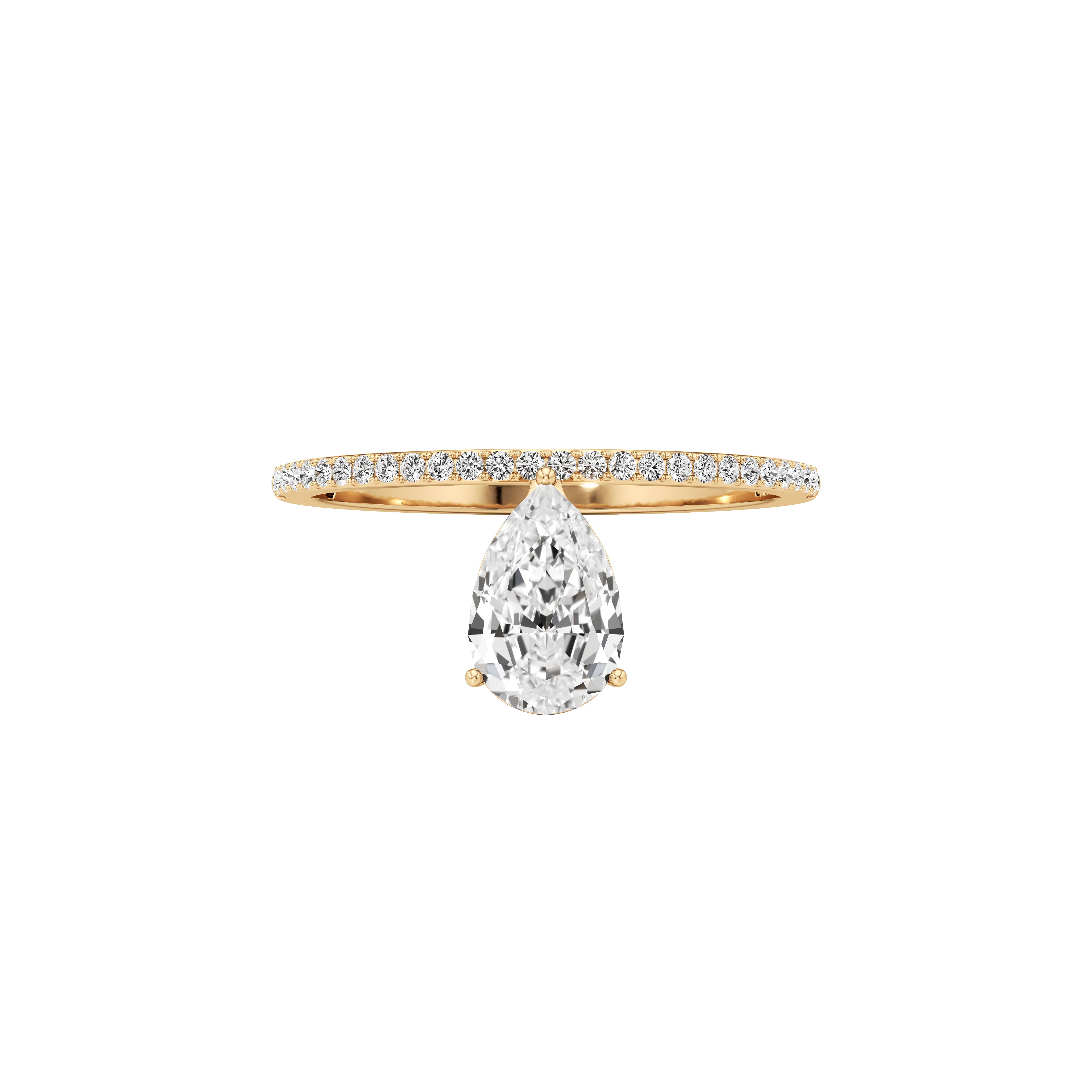  Tear grace pavé ring - Tear Grace Diamond Pavé Ring -  The Future Rocks -    2 