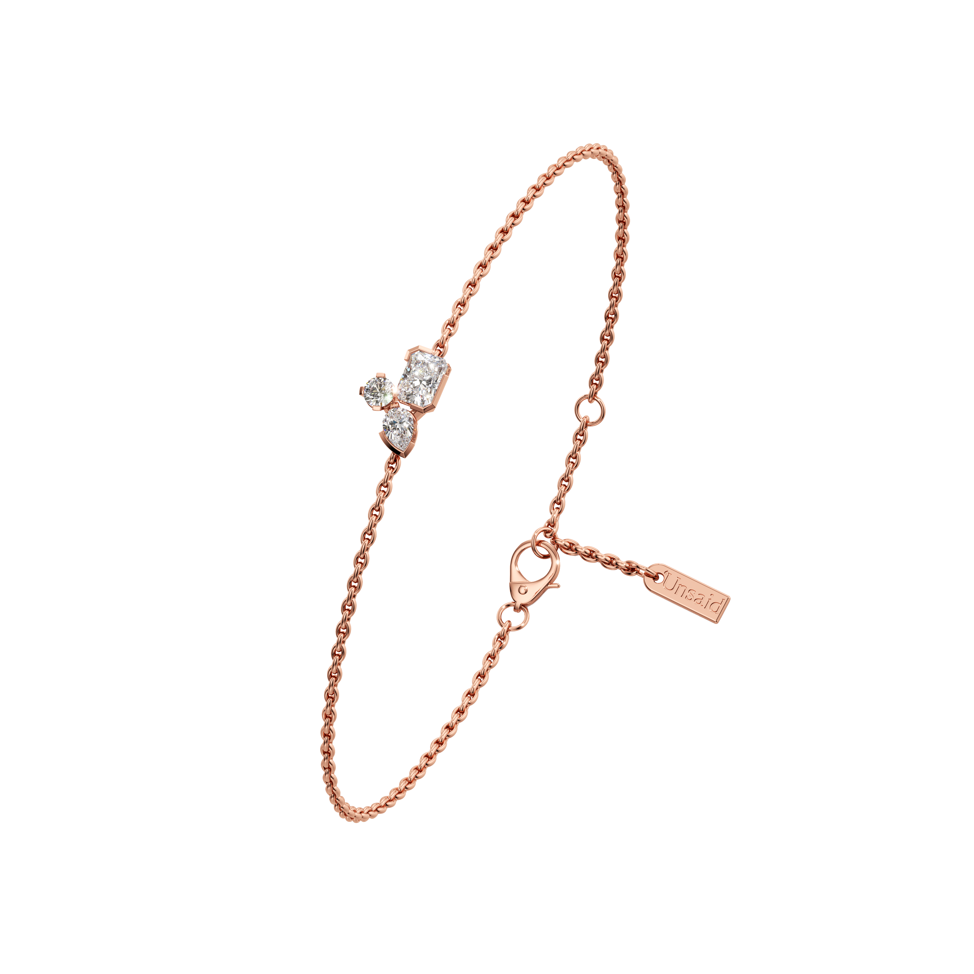  Meta lila bracelet - Meta Three Stone Diamond Bracelet -  The Future Rocks -    7 