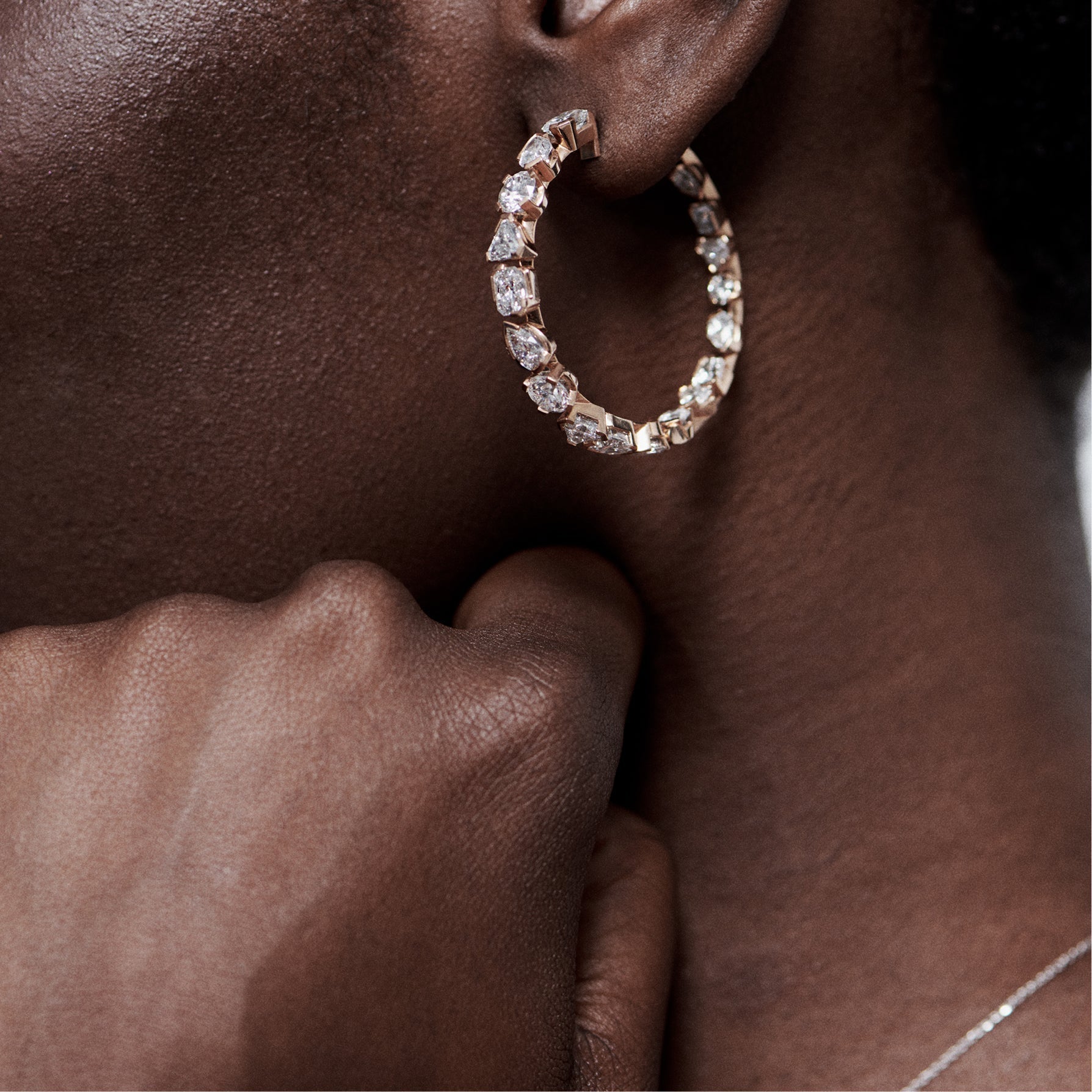  Meta flora hoops - Meta Flora Diamond Hoop Earrings -  The Future Rocks -    2 