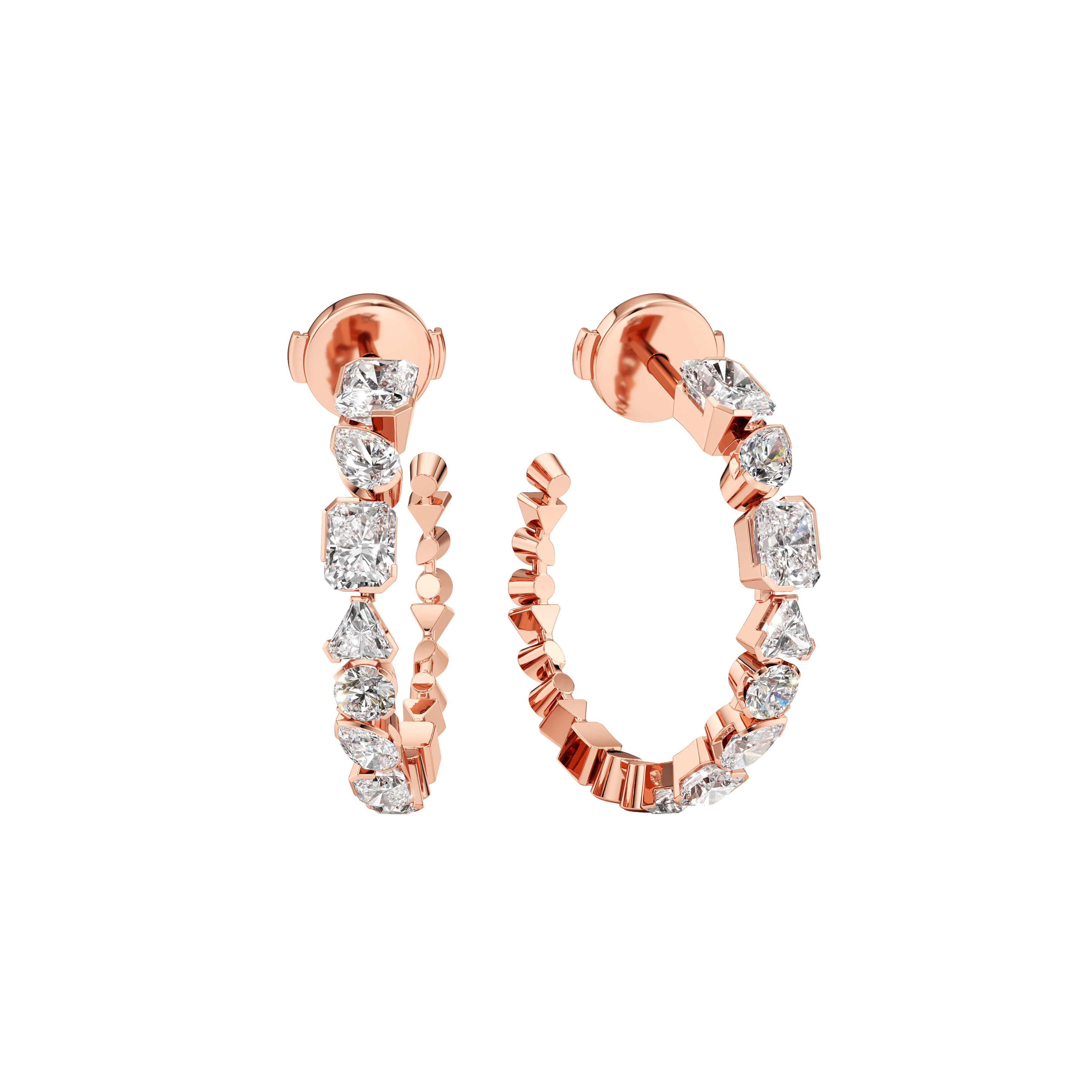  Meta flora hoops - Meta Flora Diamond Hoop Earrings -  The Future Rocks -    4 