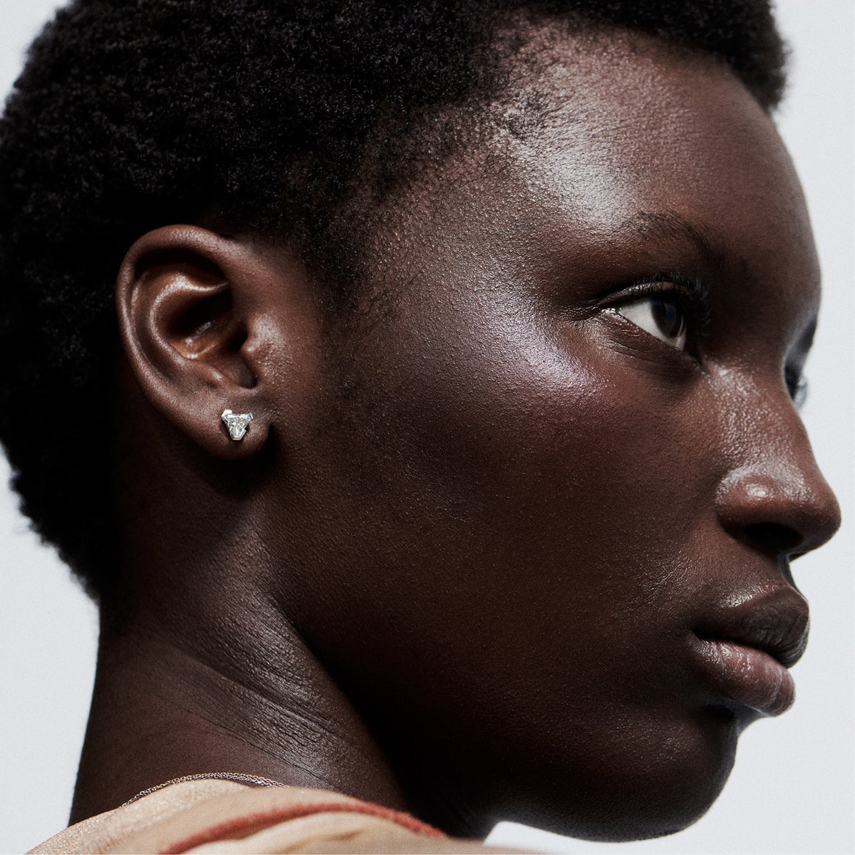 Meta magnolia studs - Meta Trillion Cut Diamond Stud Earrings -  The Future Rocks -    2