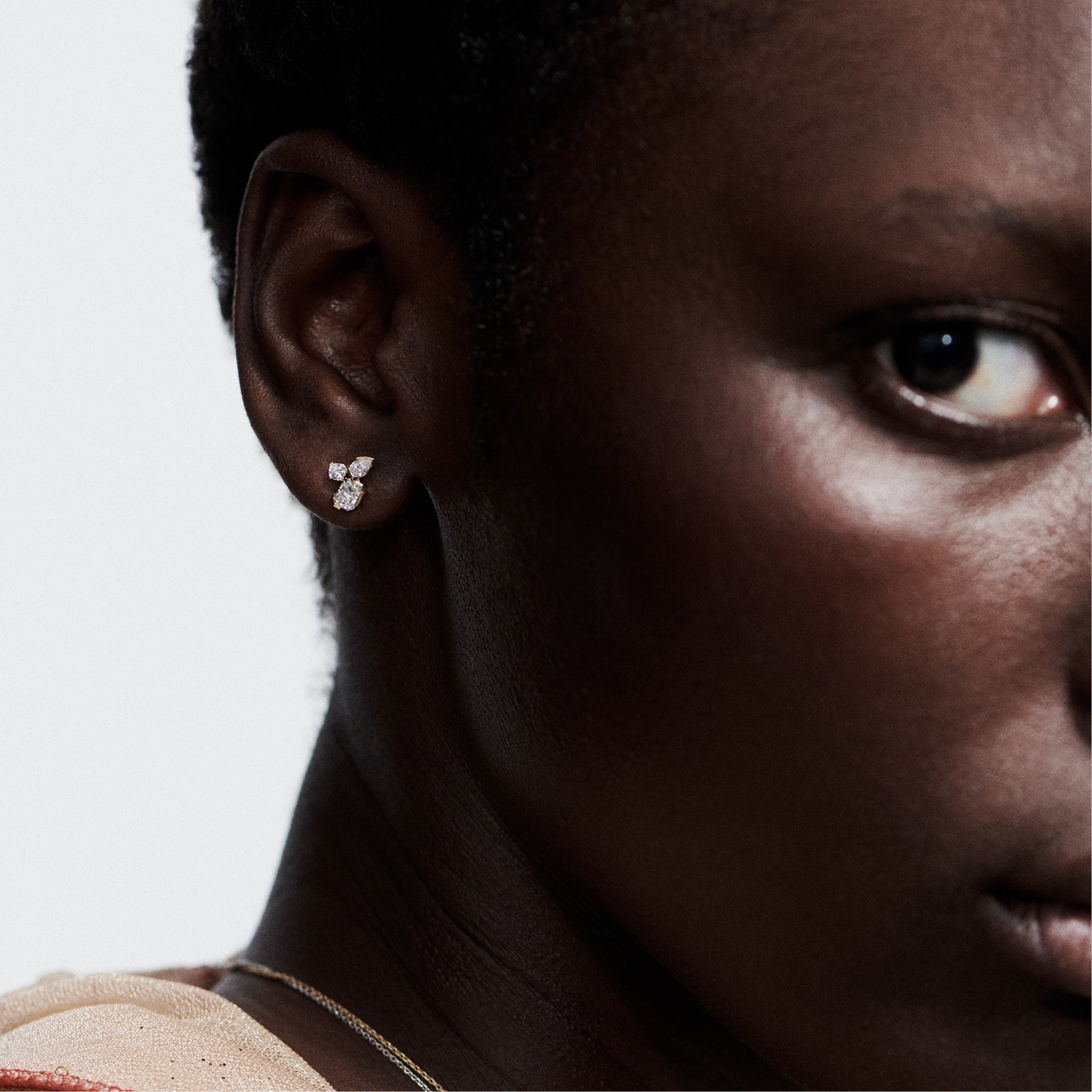  Meta lila studs - Meta Three Stone Diamond Stud Earrings -  The Future Rocks -    2 