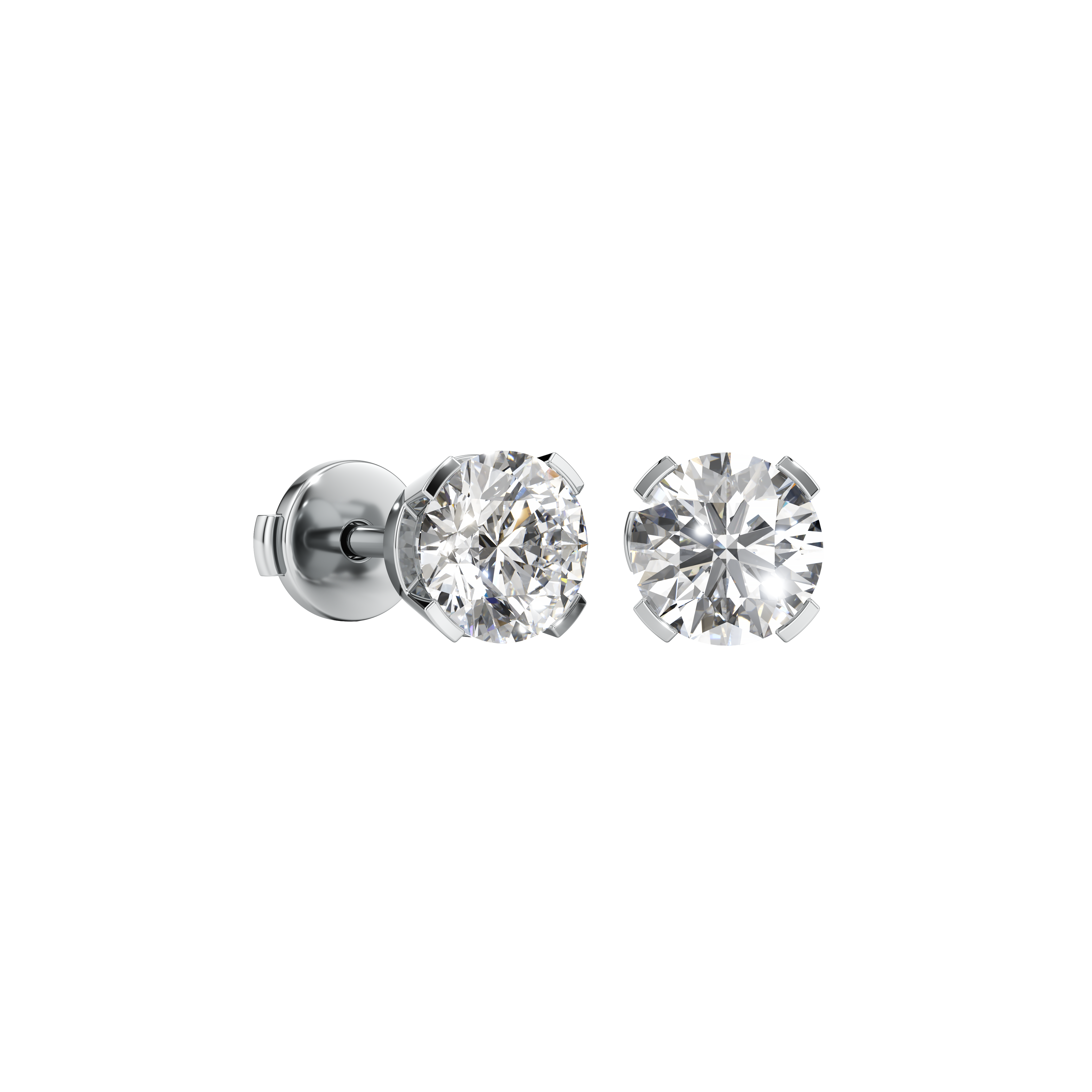  Meta dahlia studs - Meta Round Cut Diamond Stud Earrings -  The Future Rocks -    2 