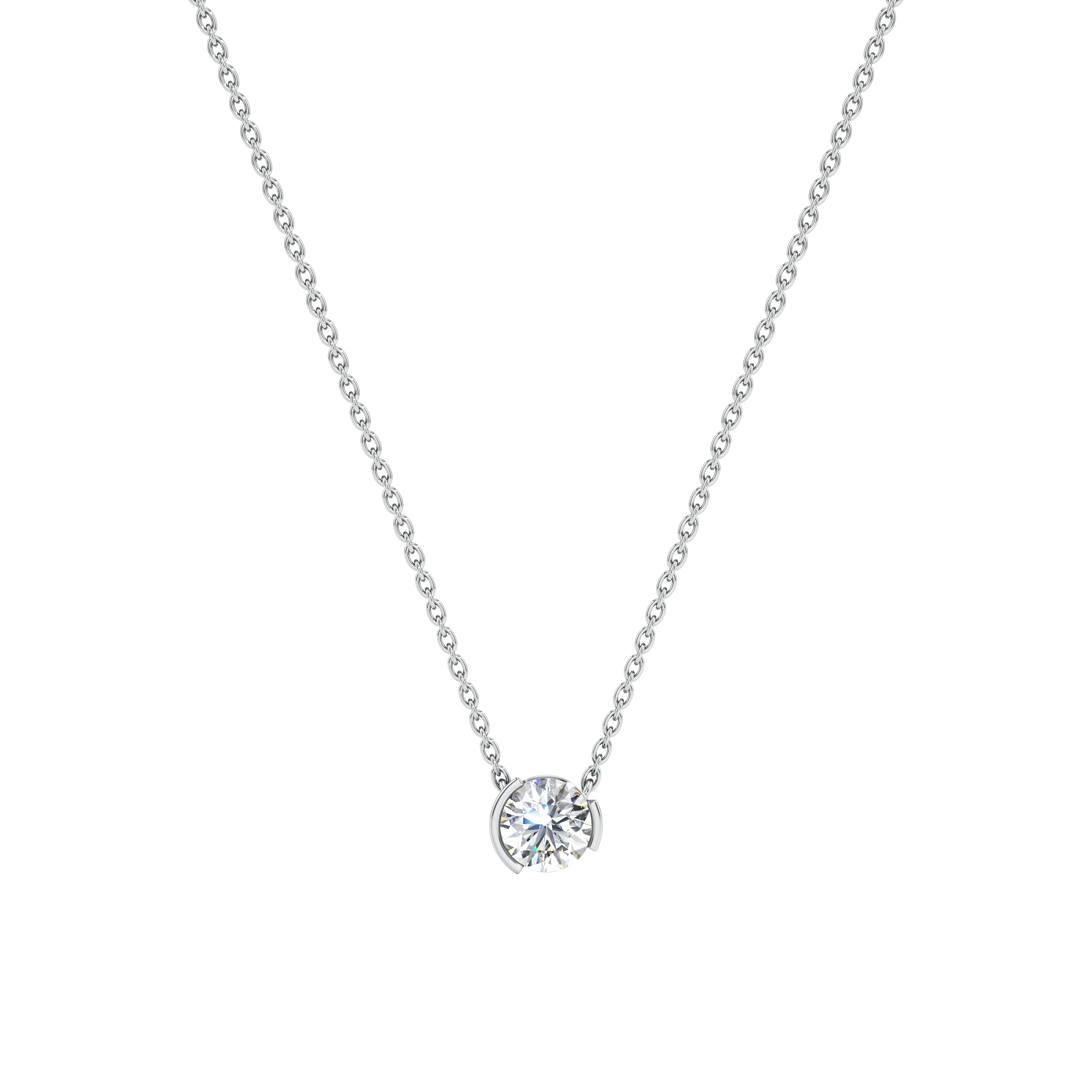  Meta dahlia pendant necklace - Meta Round Diamond Solitaire Pendant Necklace -  The Future Rocks -    2 