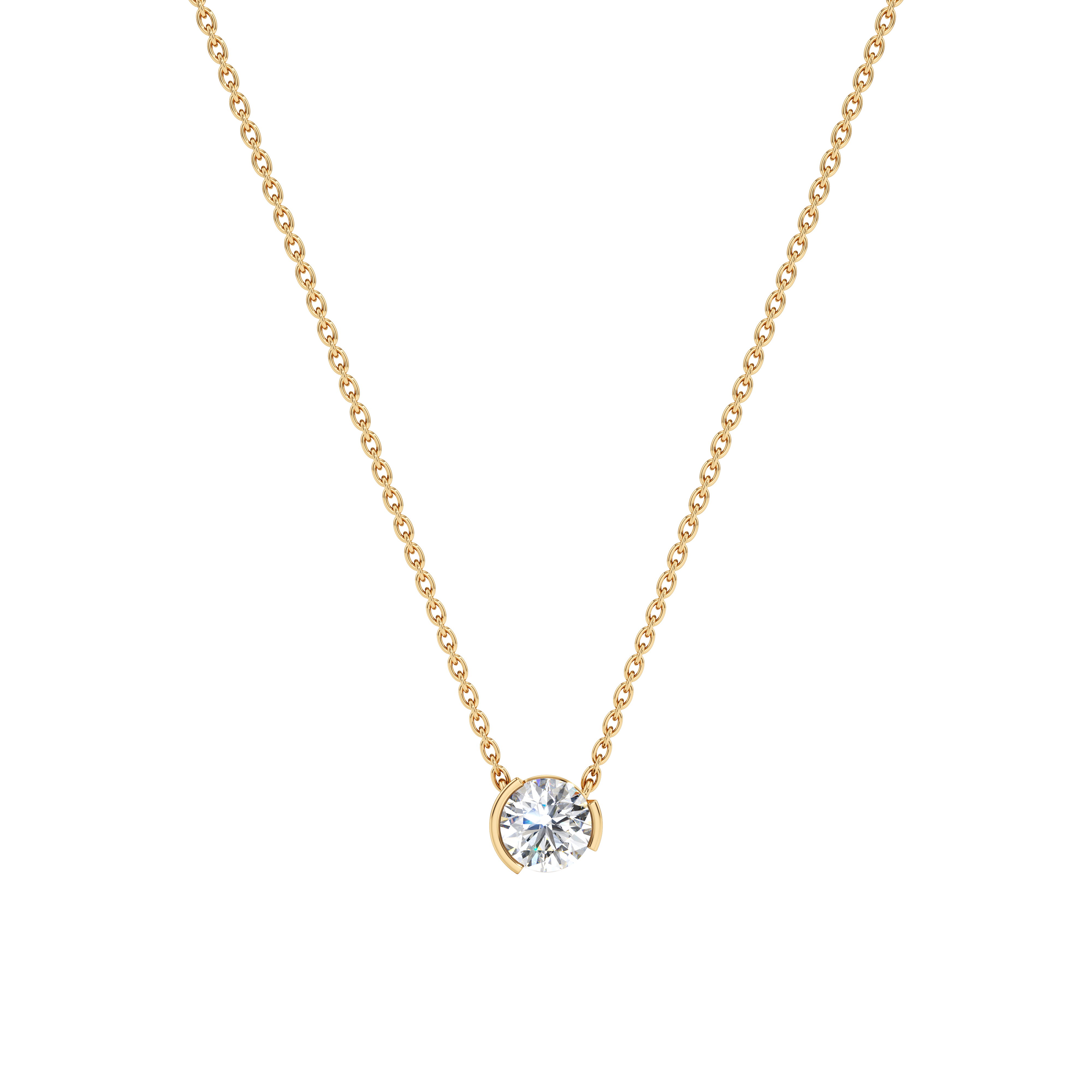  Meta dahlia pendant necklace - Meta Round Diamond Solitaire Pendant Necklace -  The Future Rocks -    1 