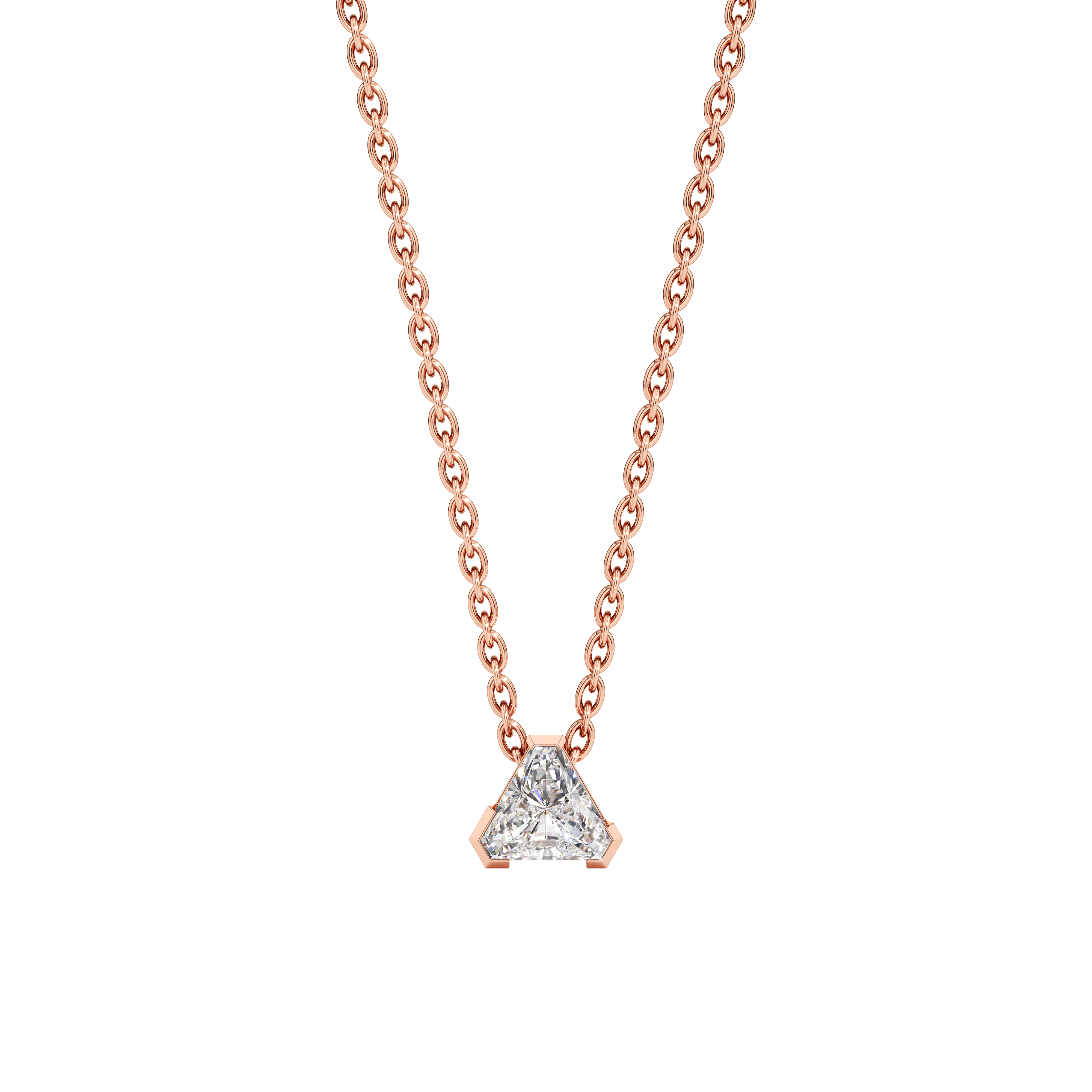 Meta magnolia pendant necklace - Meta Trillion Cut Diamond Pendant Necklace -  The Future Rocks -    5
