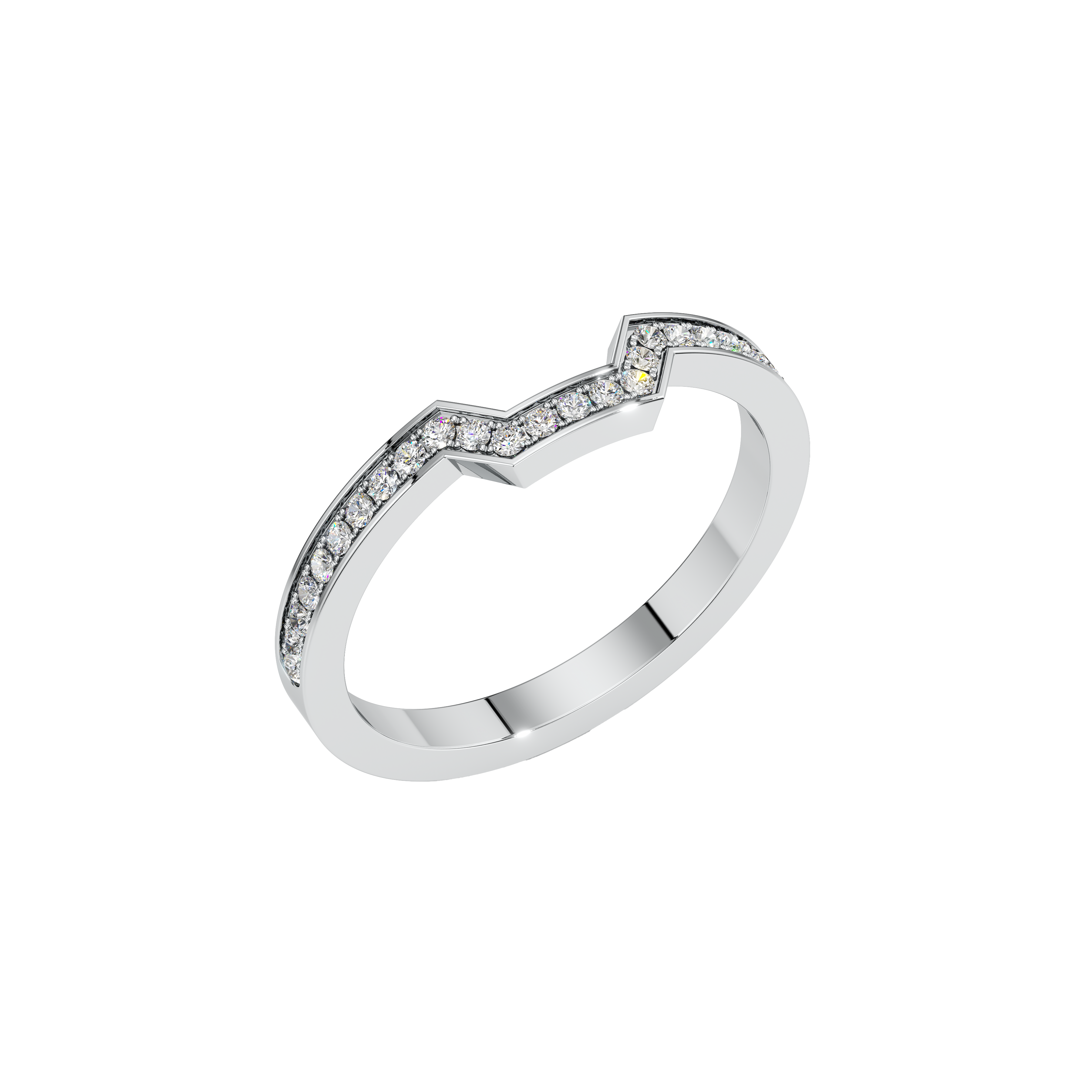  Meta wisteria pavé band - Meta Pavé Diamond Band Ring -  The Future Rocks -    3 