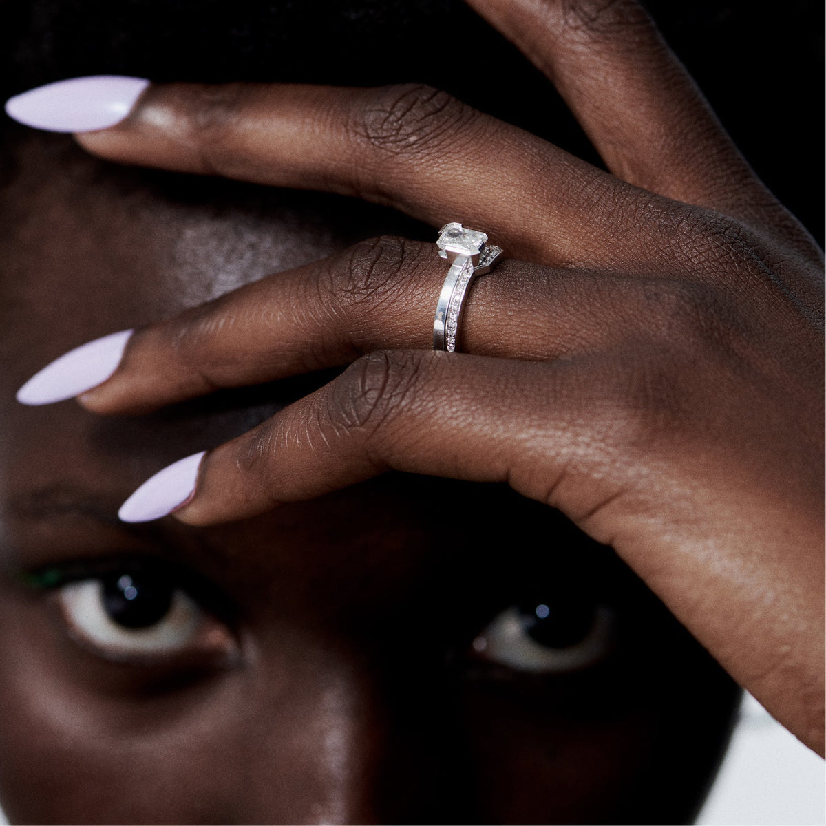 Meta medium iris ring - Meta Radiant Cut Diamond Solitaire Ring -  The Future Rocks -    2