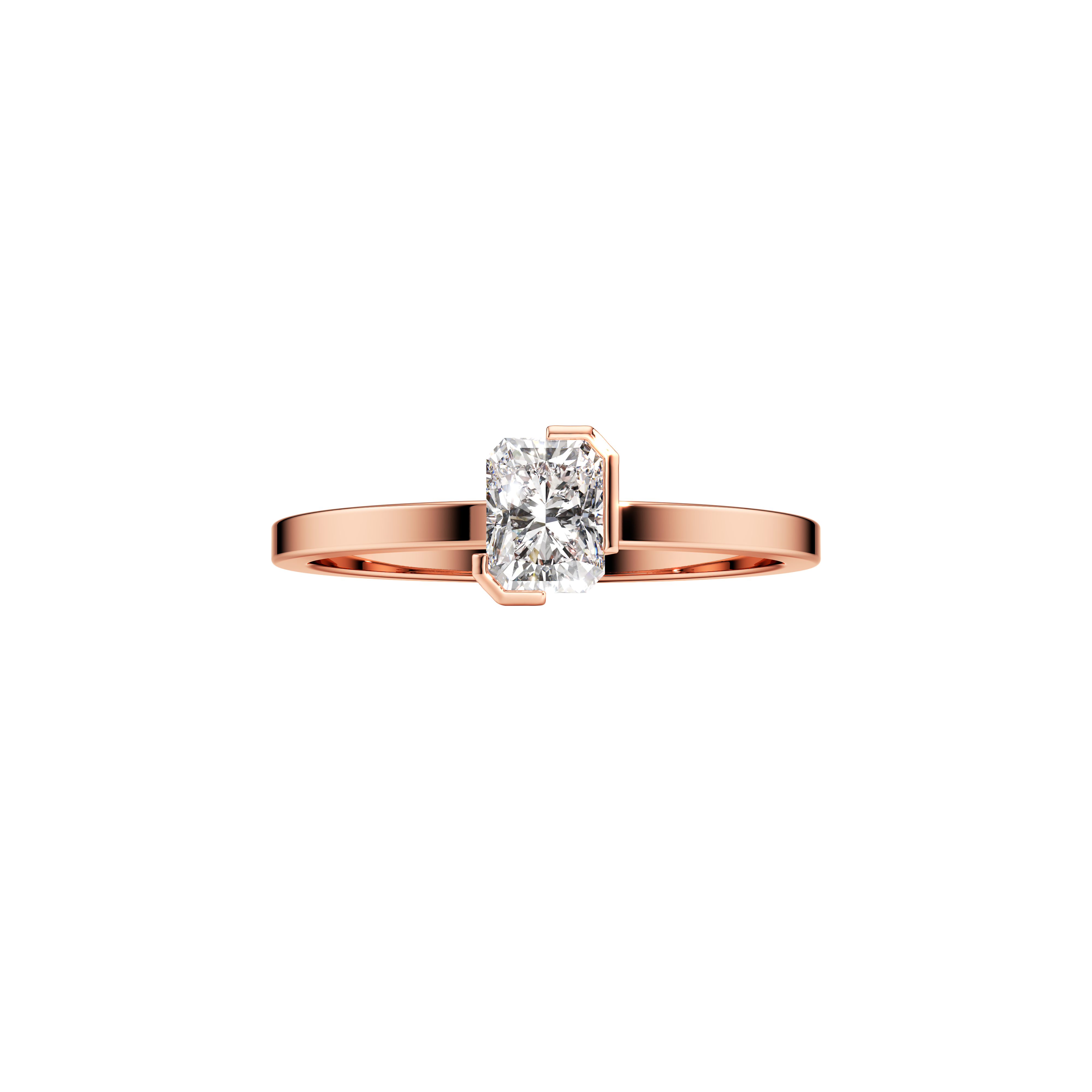 Meta iris ring - Meta Radiant Cut Diamond Solitaire Ring -  The Future Rocks -    8