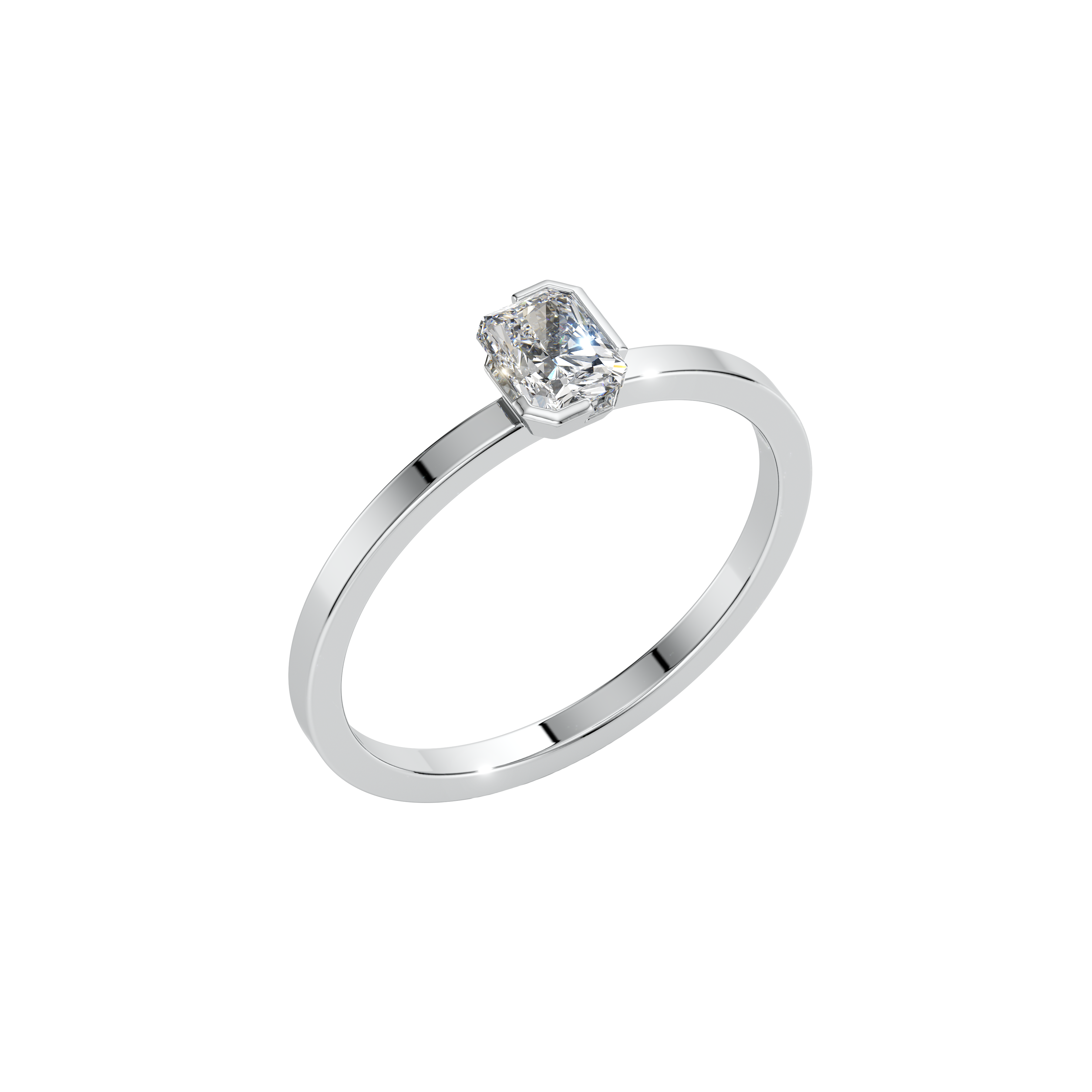 Meta iris ring - Meta Radiant Cut Diamond Solitaire Ring -  The Future Rocks -    5