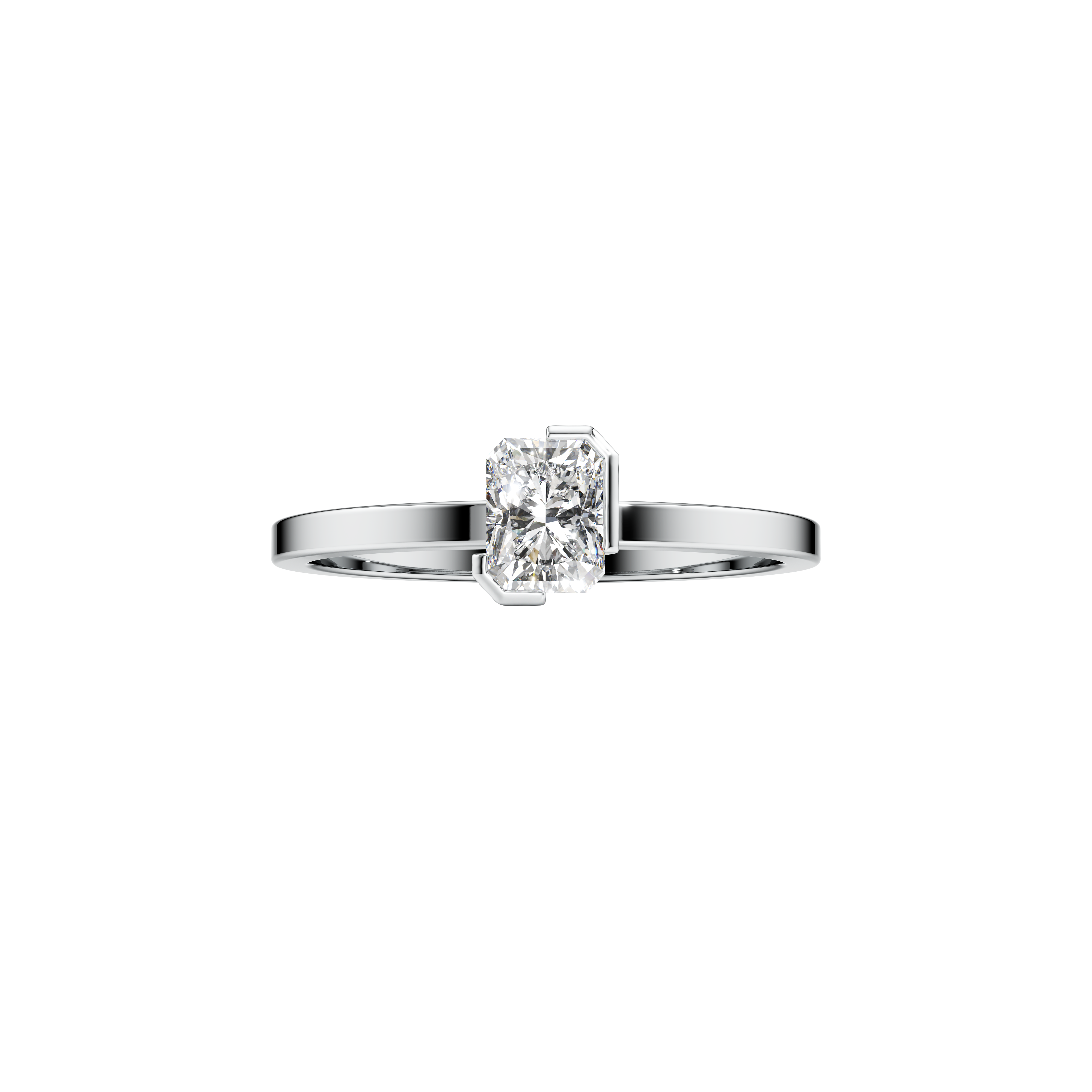  Meta iris ring - Meta Radiant Cut Diamond Solitaire Ring -  The Future Rocks -    6 