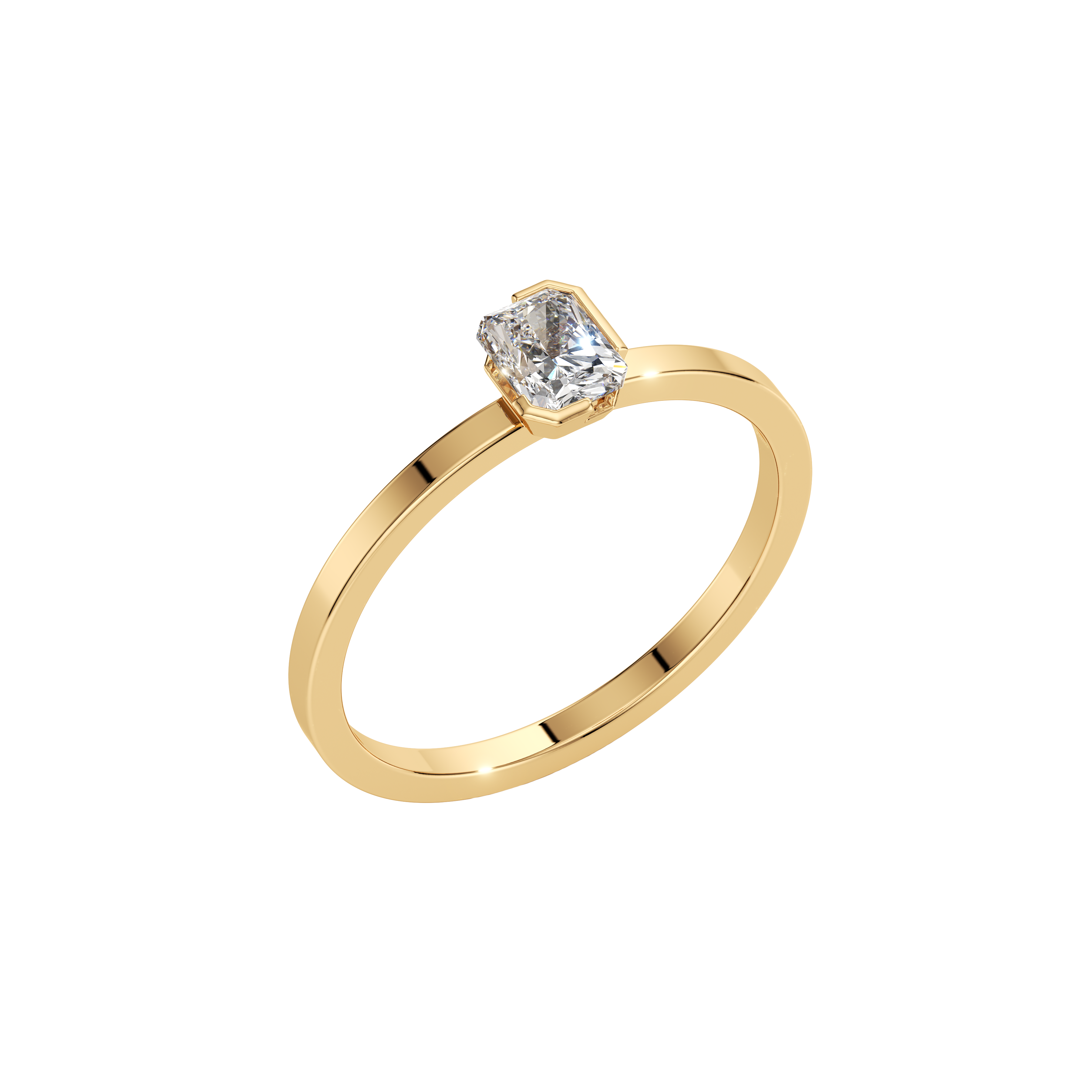  Meta iris ring - Meta Radiant Cut Diamond Solitaire Ring -  The Future Rocks -    1 