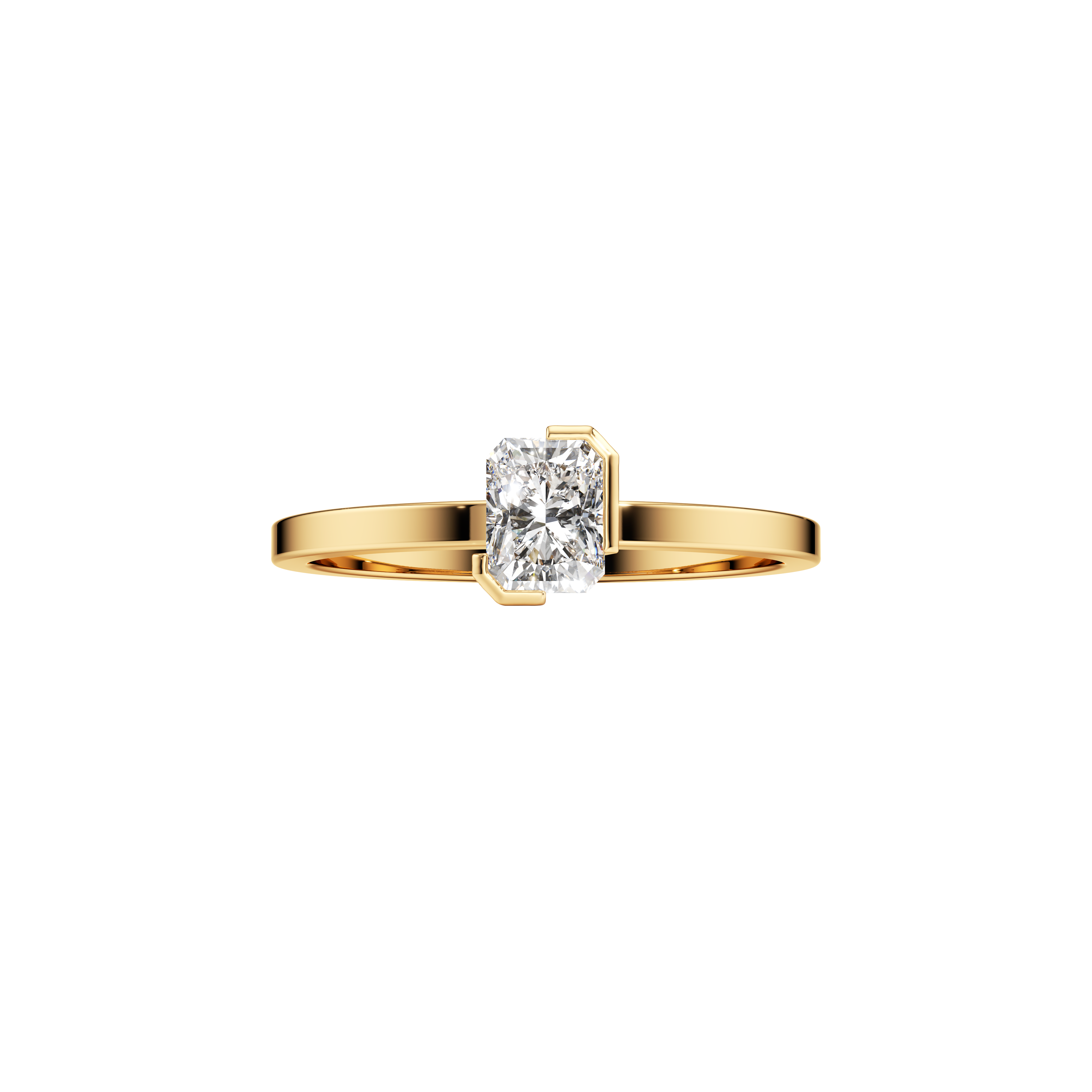 Meta iris ring - Meta Radiant Cut Diamond Solitaire Ring -  The Future Rocks -    4