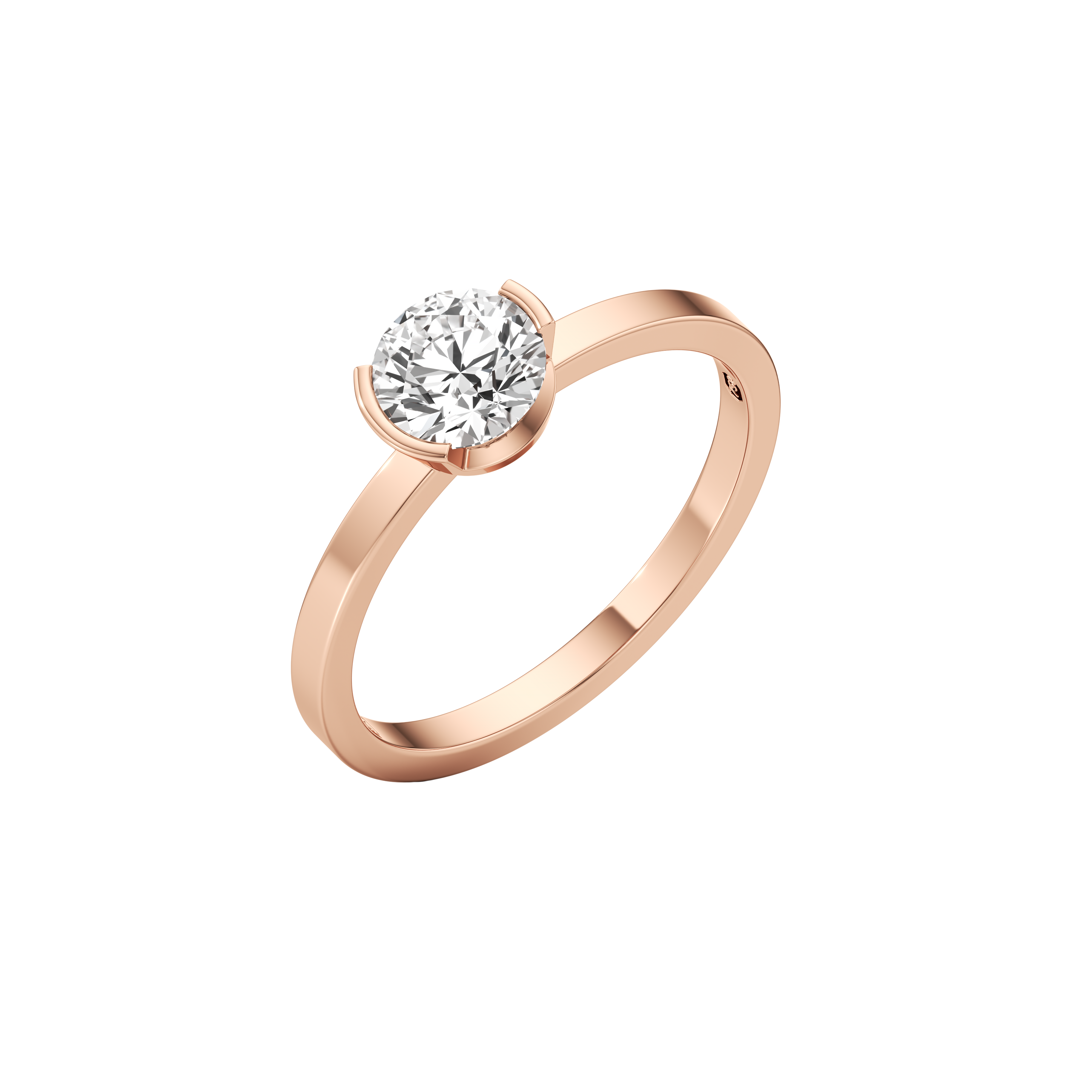  Meta dahlia ring - Meta Round Cut Diamond Solitaire Ring -  The Future Rocks -    7 