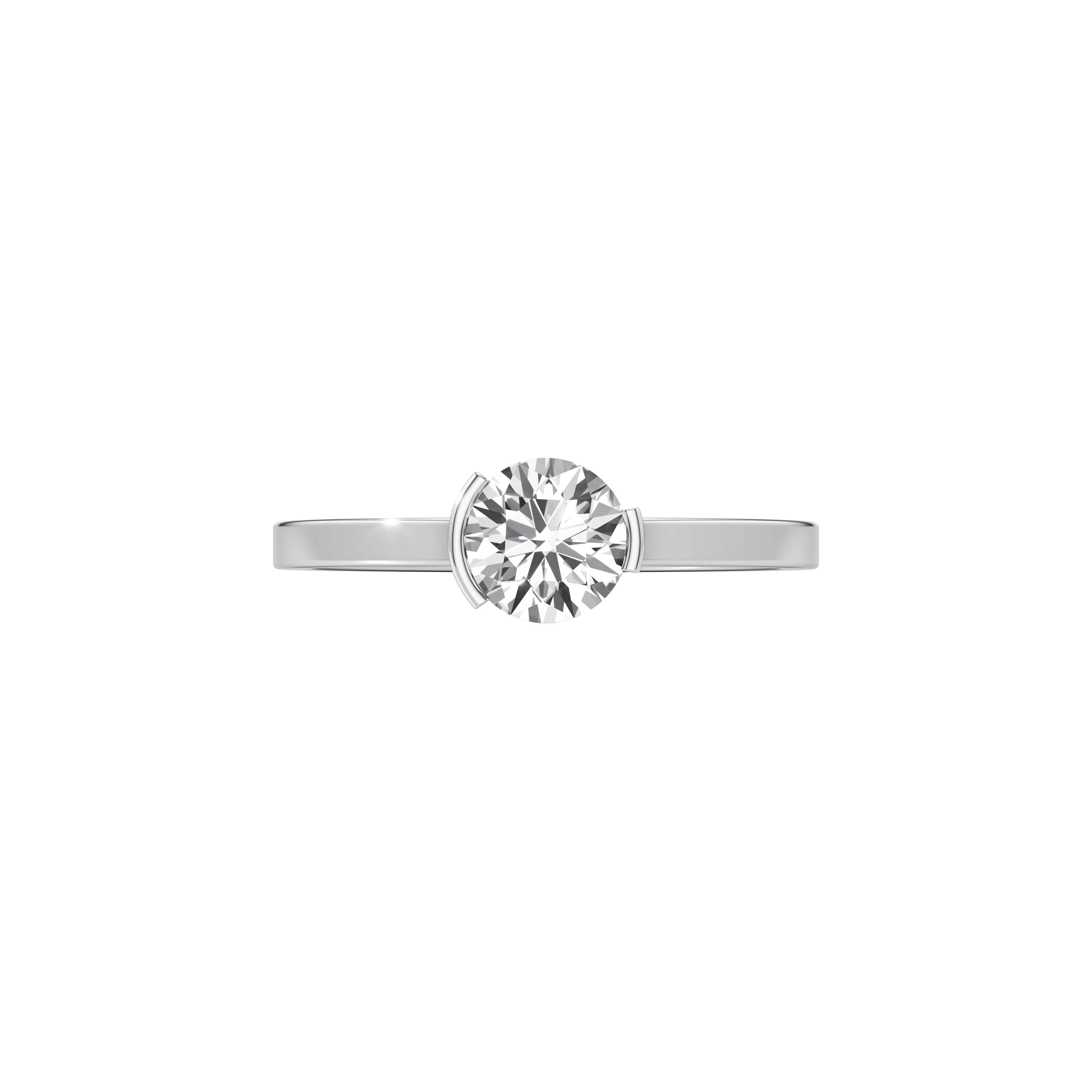 Meta dahlia ring - Meta Round Cut Diamond Solitaire Ring -  The Future Rocks -    5