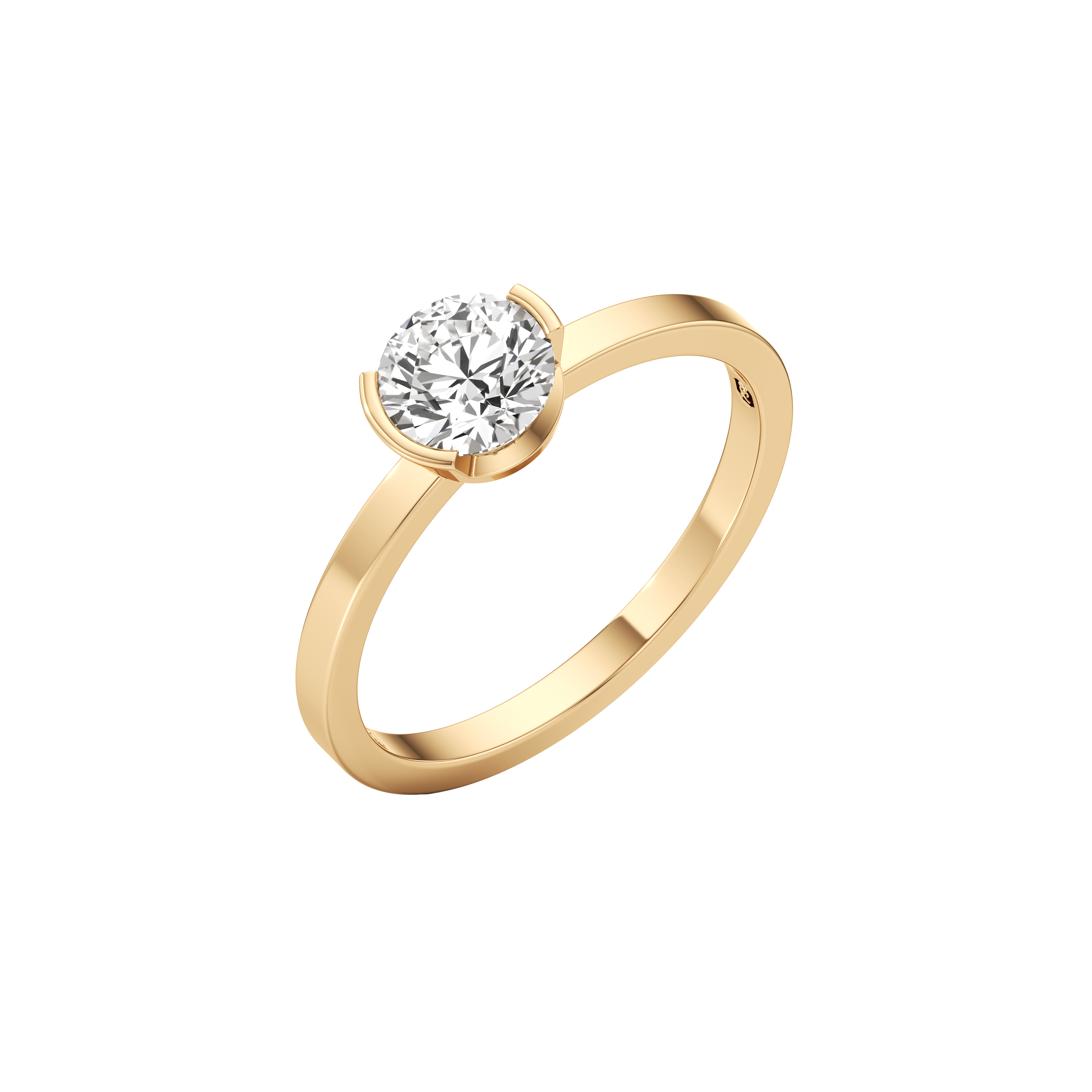  Meta dahlia ring - Meta Round Cut Diamond Solitaire Ring -  The Future Rocks -    1 