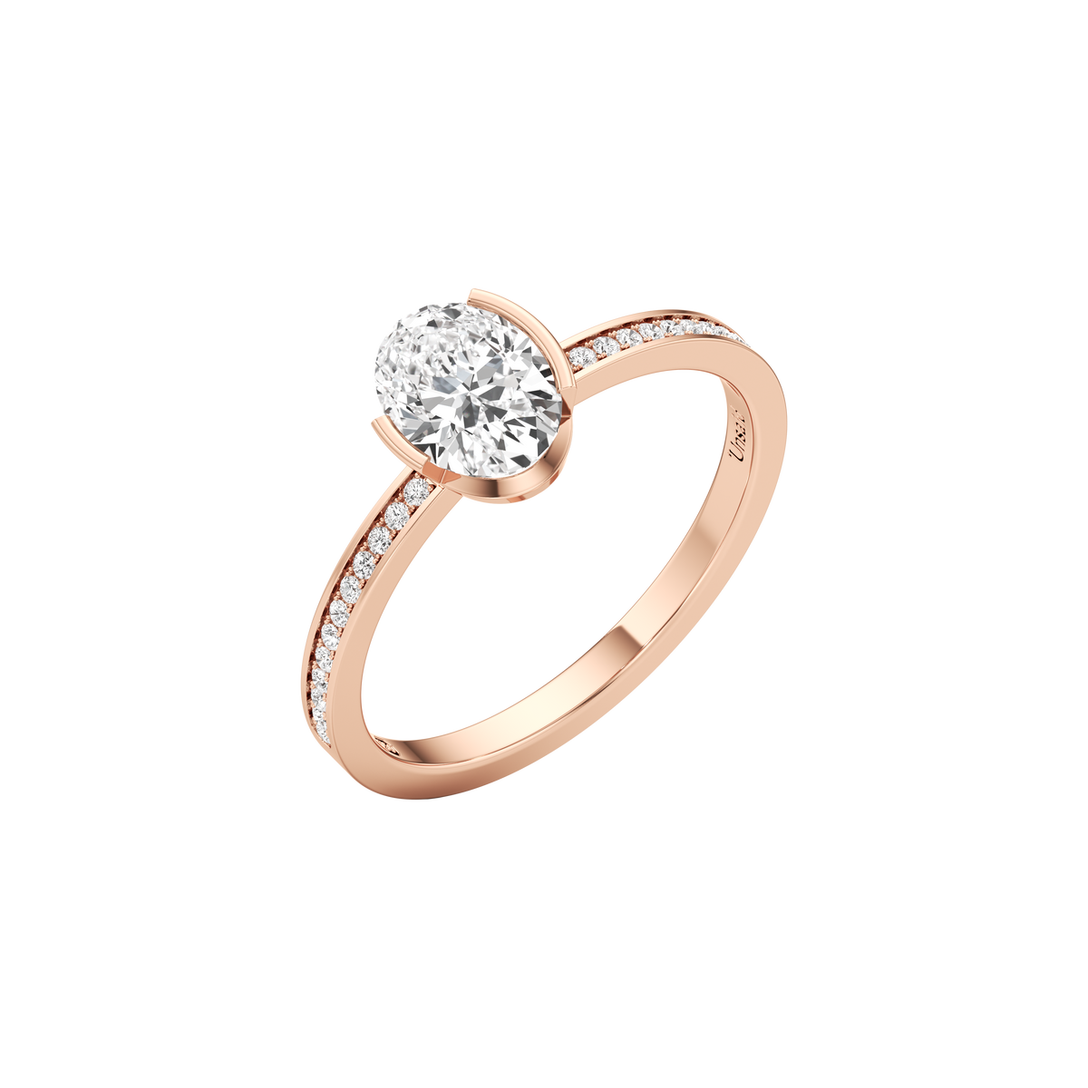 Meta orchid pavé ring - Meta Oval Cut Diamond Pavé Ring -  The Future Rocks -    3