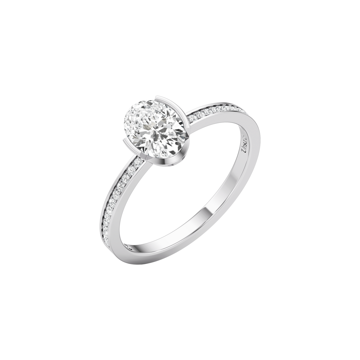 Meta orchid pavé ring - Meta Oval Cut Diamond Pavé Ring -  The Future Rocks -    2
