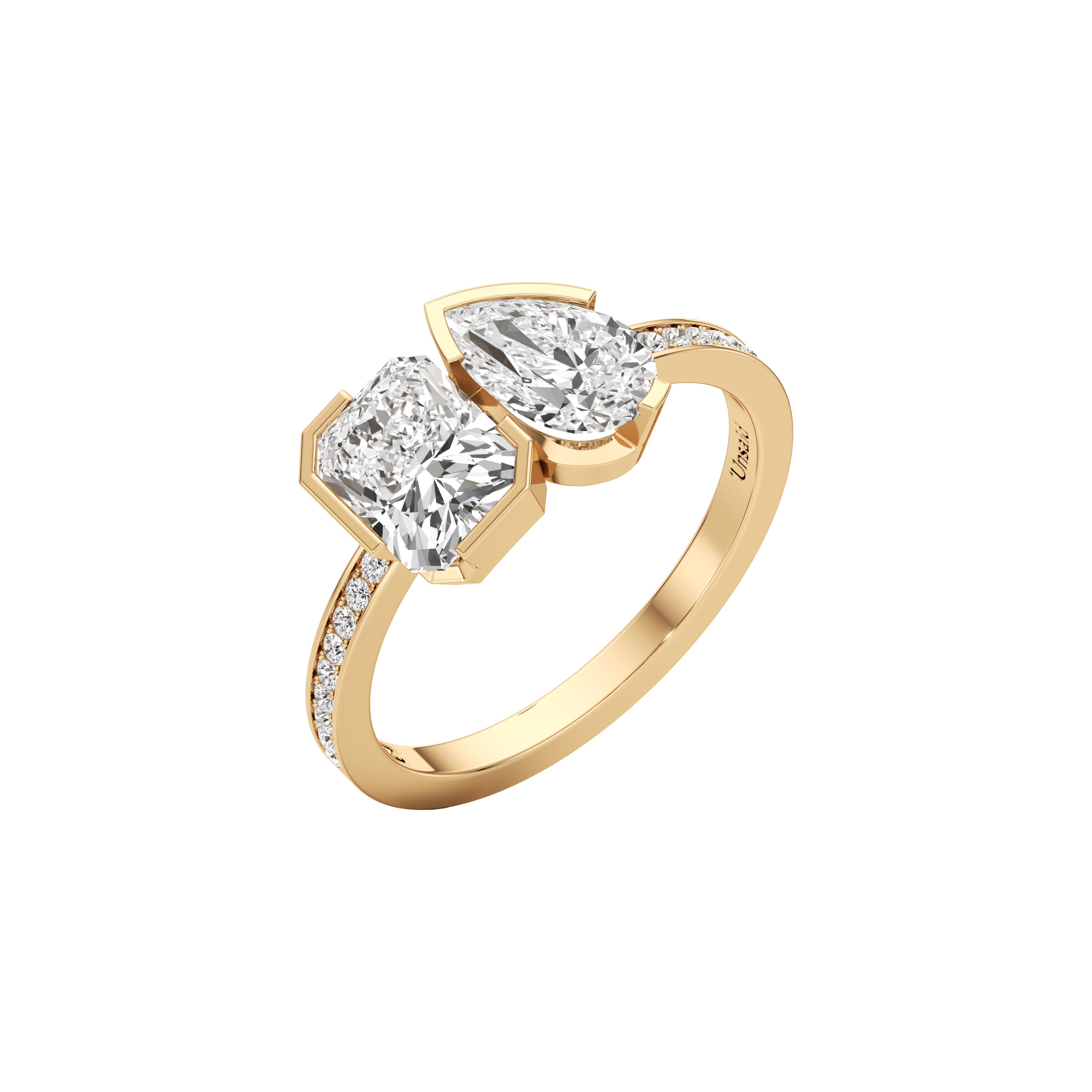  Meta zinnia pavé ring - Meta Toi et Moi Diamond Pavé Ring -  The Future Rocks -    1 