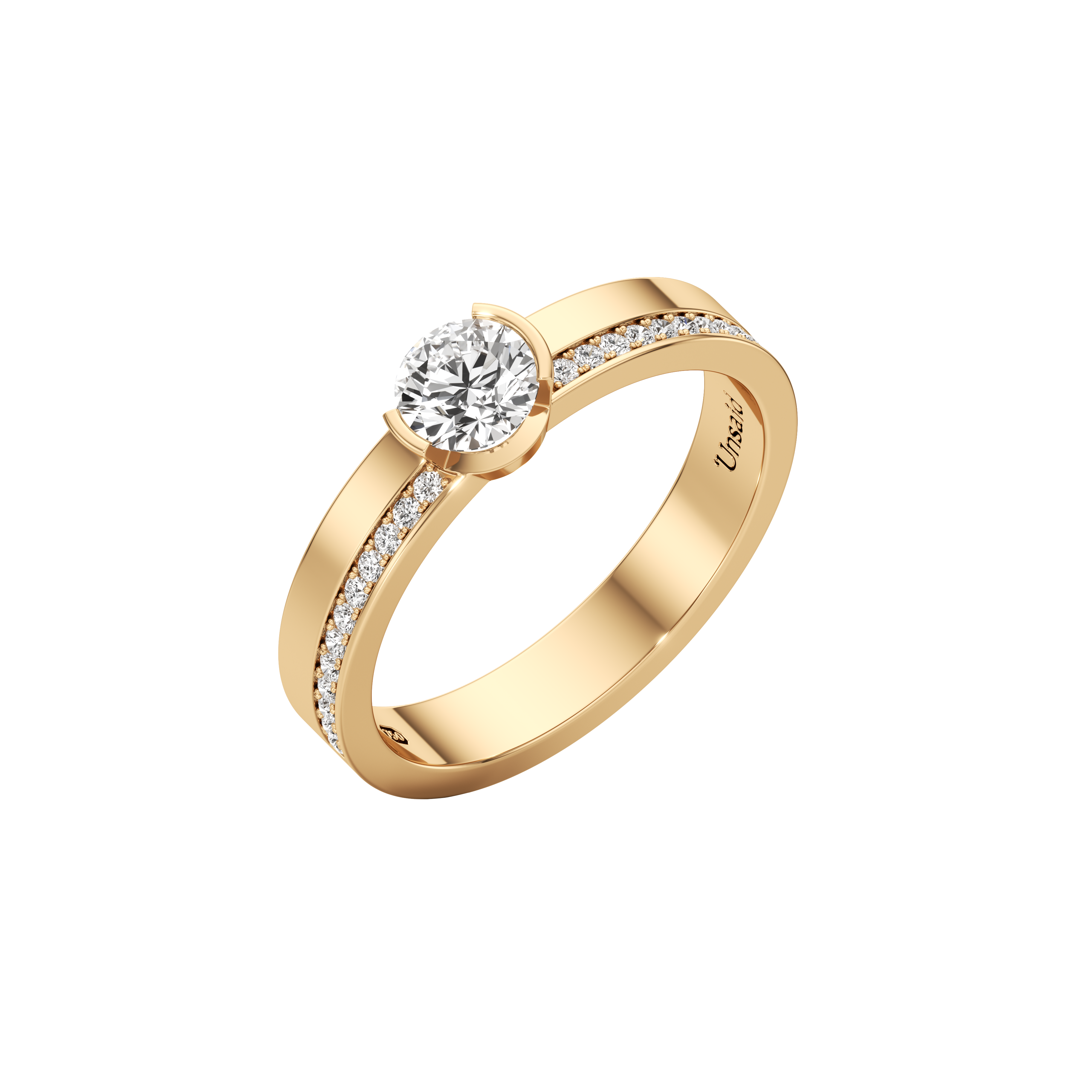  Meta small dahlia pavé band - Meta Small Pavé Diamond Band Ring -  The Future Rocks -    1 