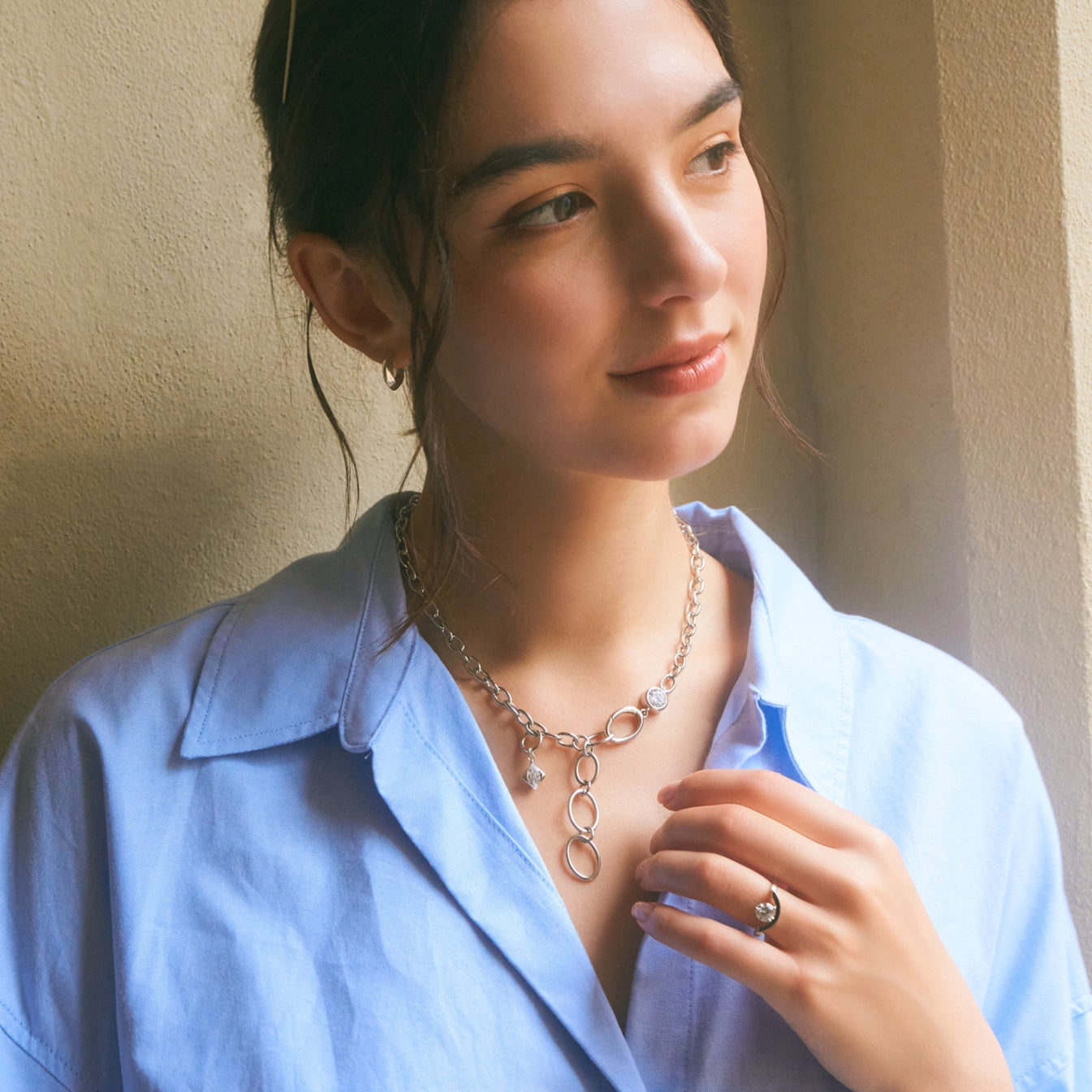  Hera lariat necklace - Cable Chain Necklace - Lariat -  The Future Rocks -    5 