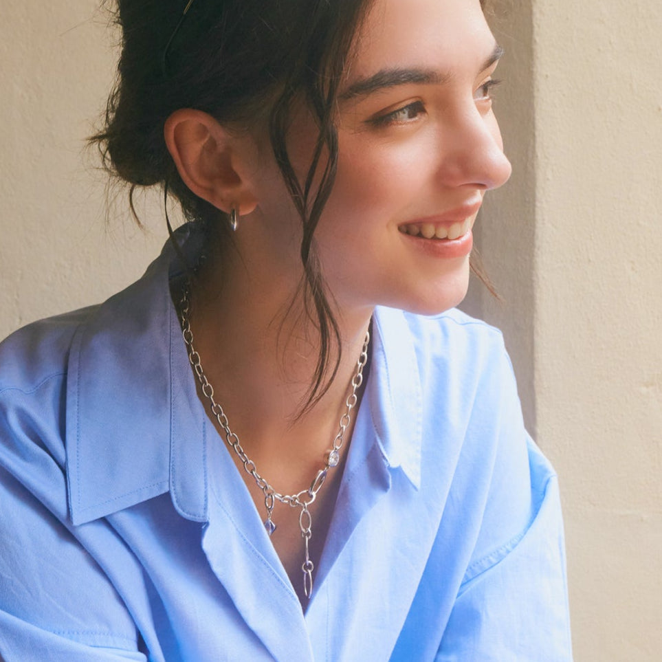  Hera lariat necklace - Cable Chain Necklace - Lariat -  The Future Rocks -    6 