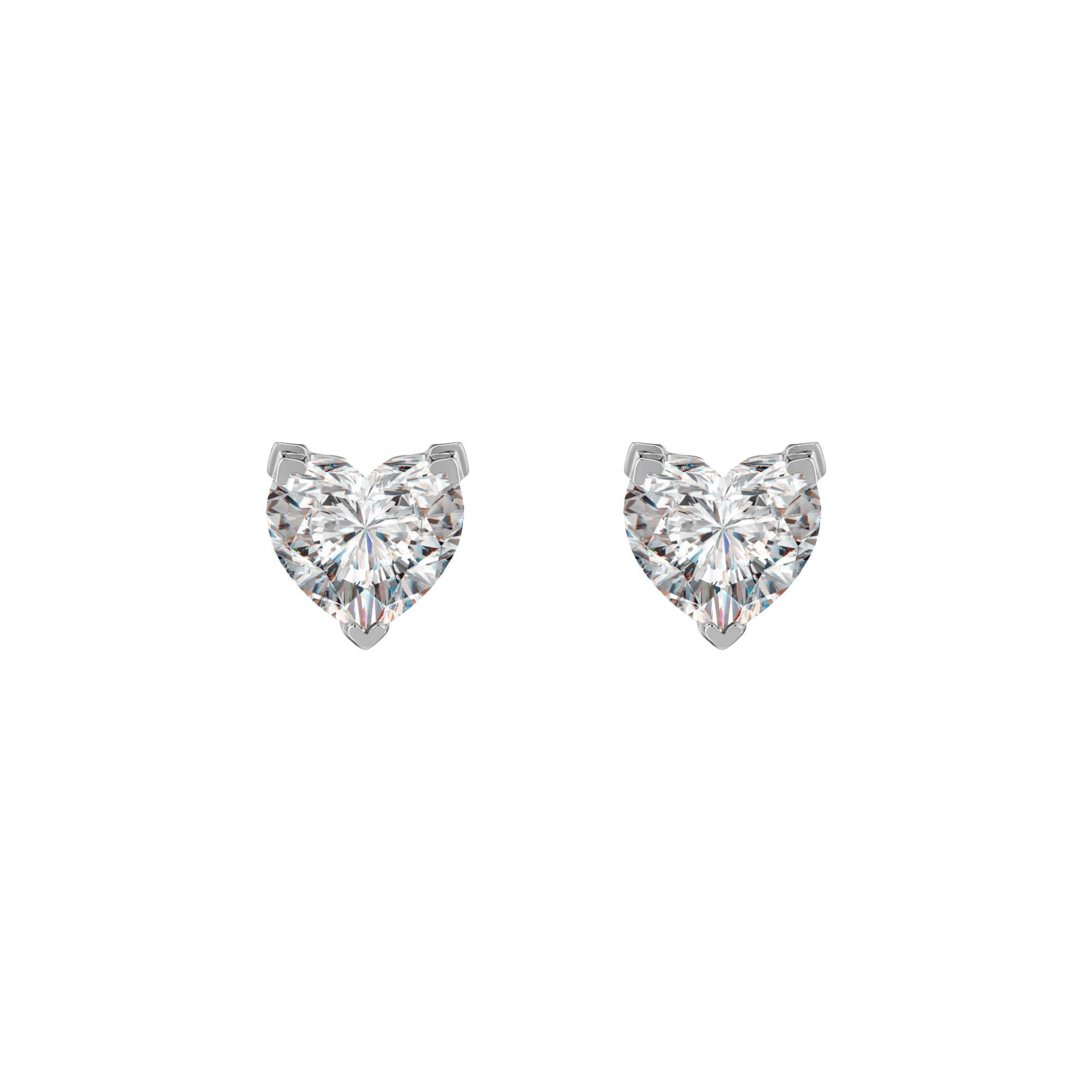  Venus solitaire earrings 0.4ct - Heart Cut Diamond Stud Earrings -  The Future Rocks -    3 