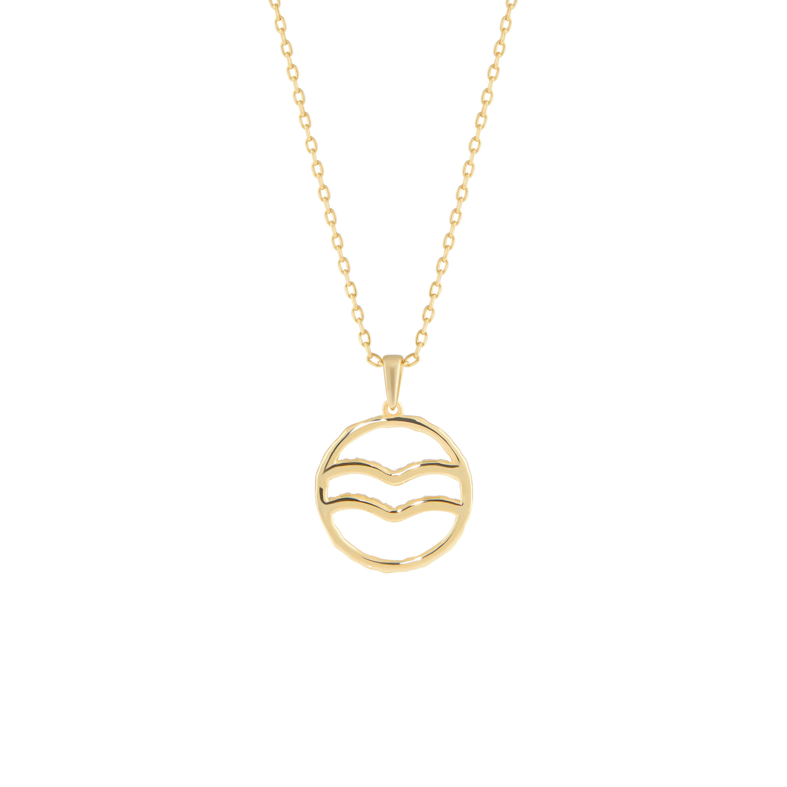 Aquarius medallion pendant necklace - Aquarius Zodiac Pendant Necklace -  The Future Rocks -    4 