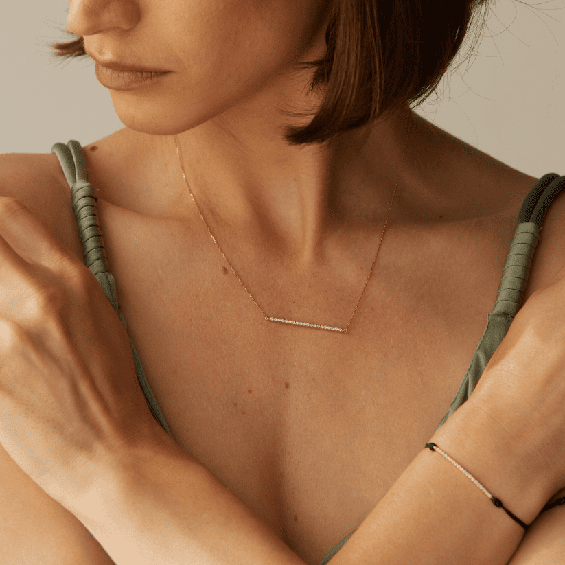 Adachi bracelet - Lab-Grown Pave Diamond Bolo Bracelet -  The Future Rocks -    4 
