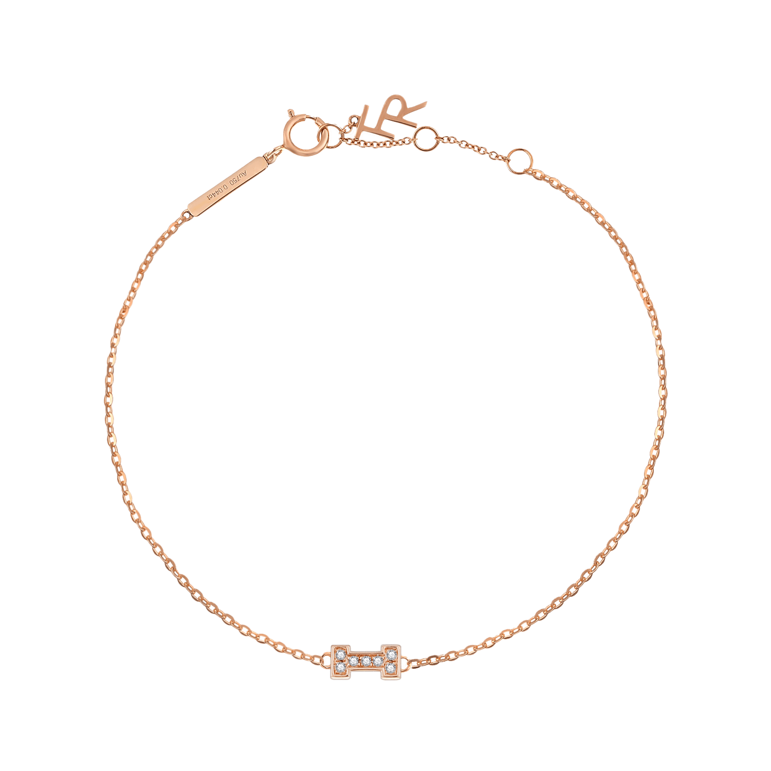  Alphabet LGD pendant bracelet - Diamond Initial Bracelet -  The Future Rocks -    12 