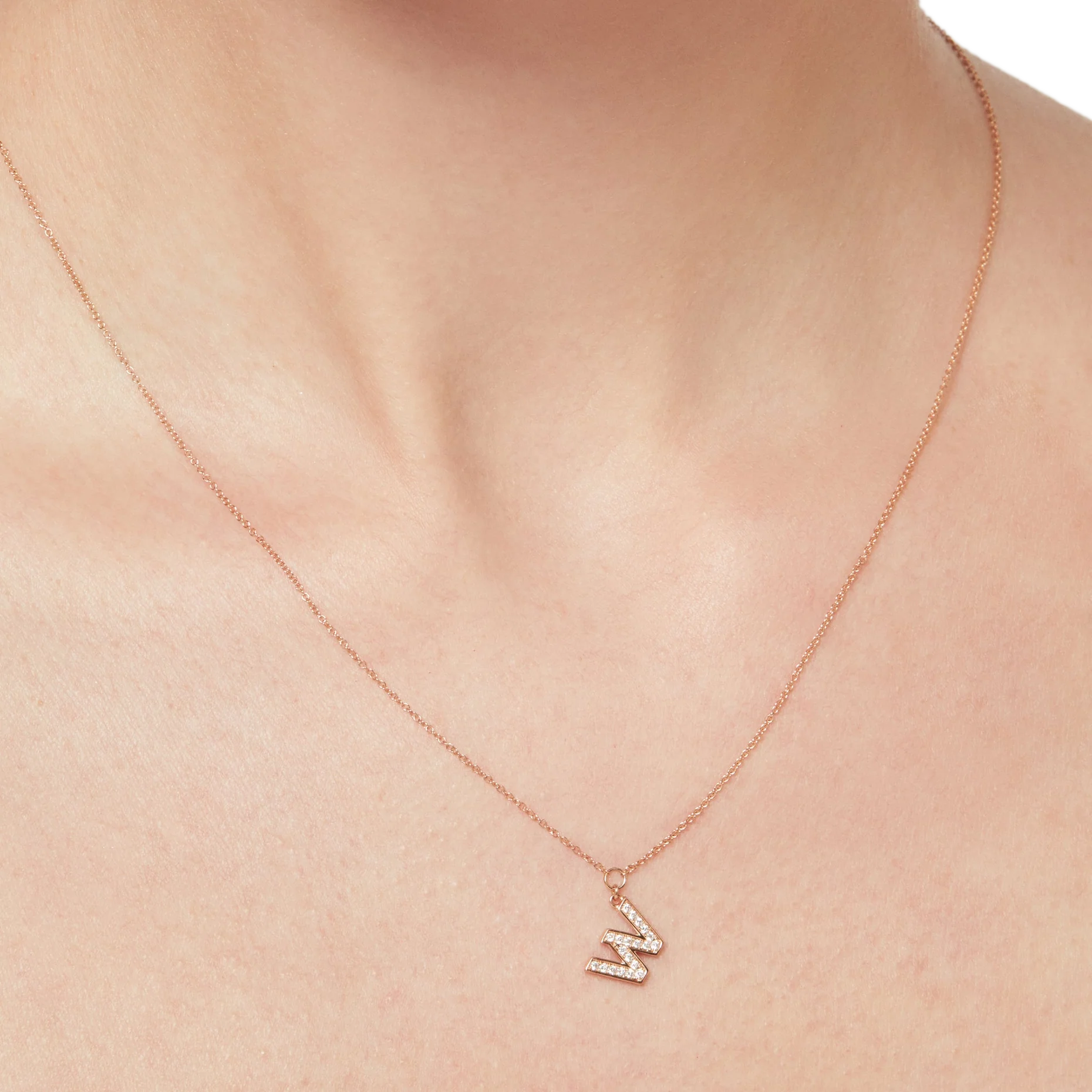  Alphabet LGD pendant necklace - Diamond Initial Pendant Necklace -  The Future Rocks -    3 