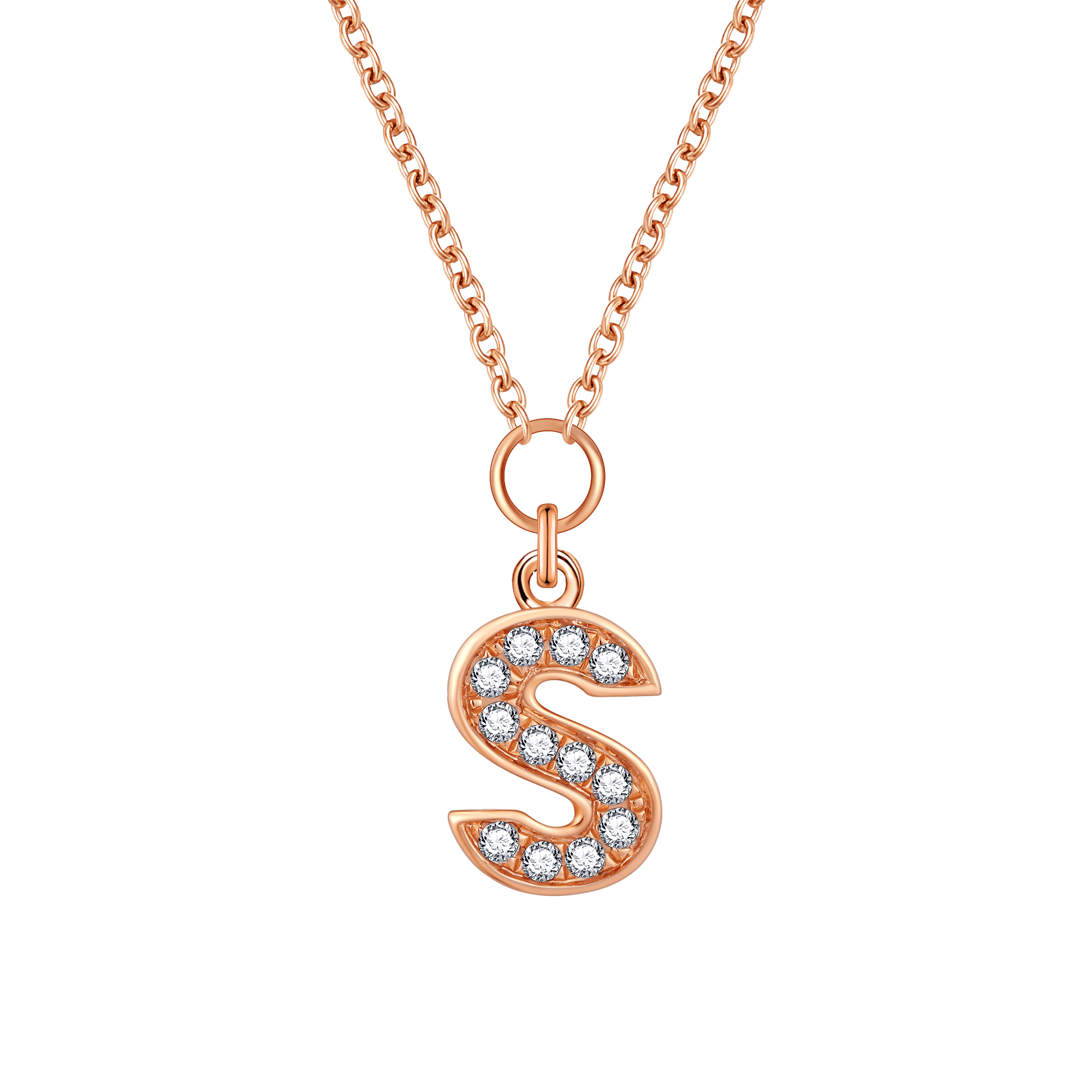 Alphabet LGD pendant necklace - Diamond Initial Pendant Necklace -  The Future Rocks -    21 
