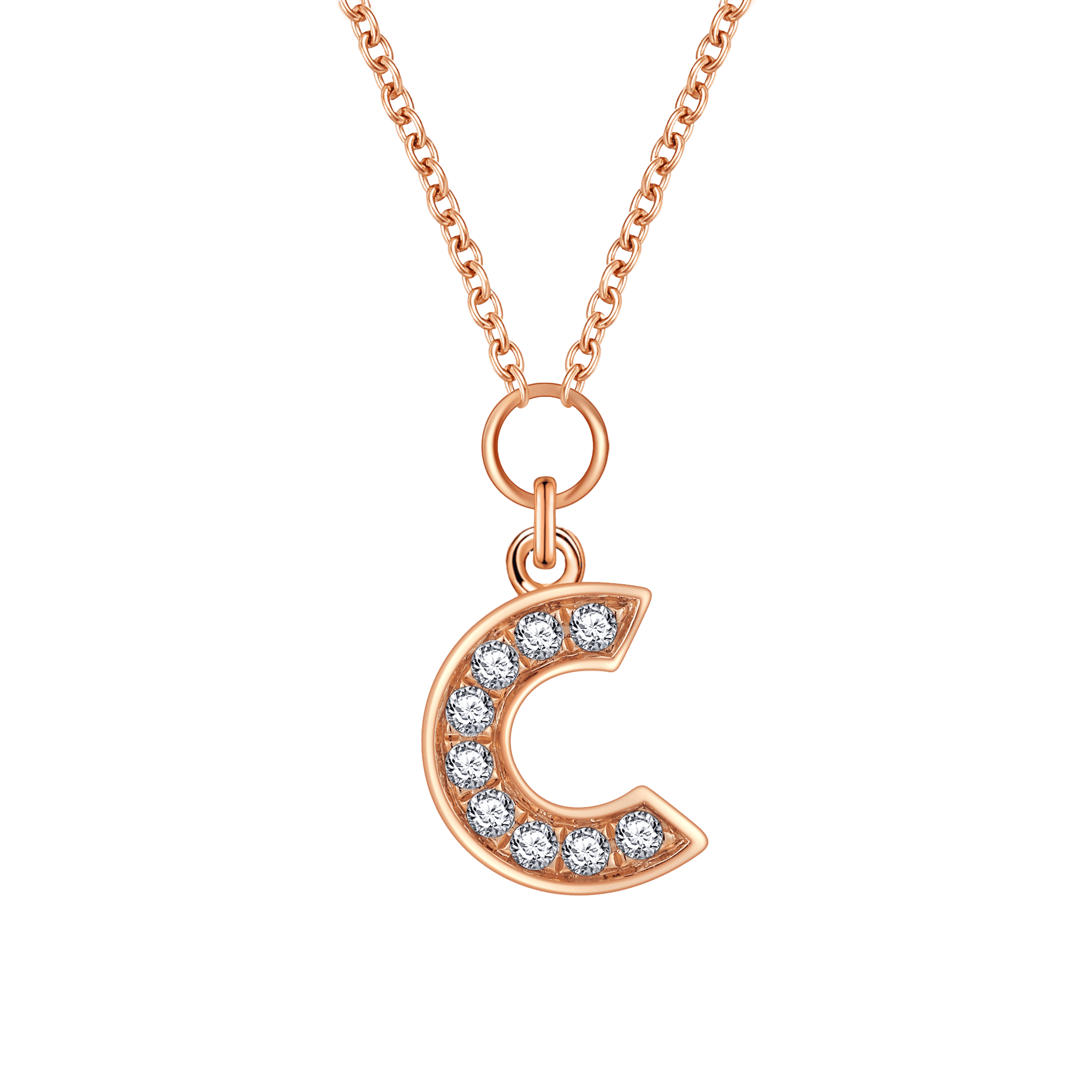  Alphabet LGD pendant necklace - Diamond Initial Pendant Necklace -  The Future Rocks -    5 
