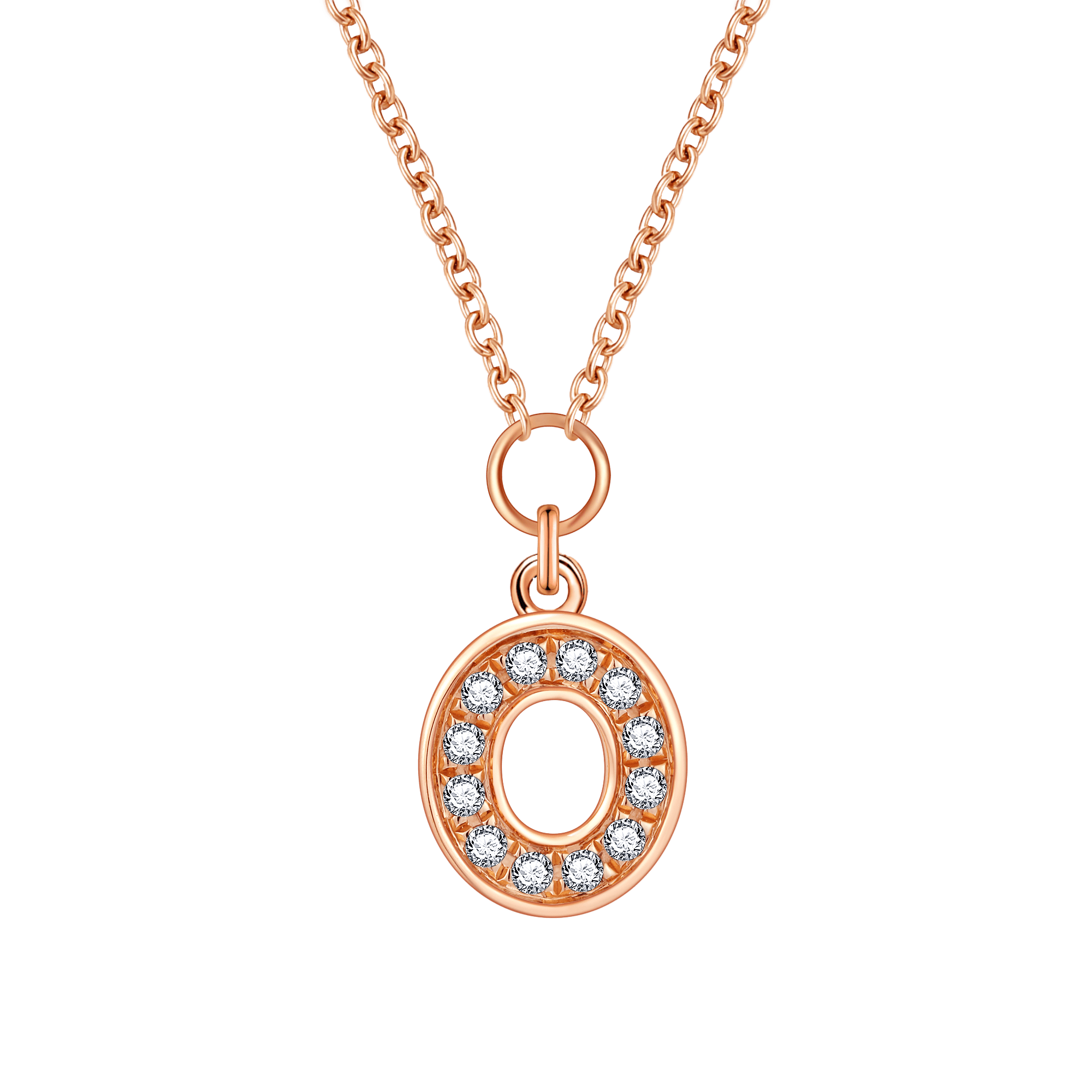  Alphabet LGD pendant necklace - Diamond Initial Pendant Necklace -  The Future Rocks -    17 