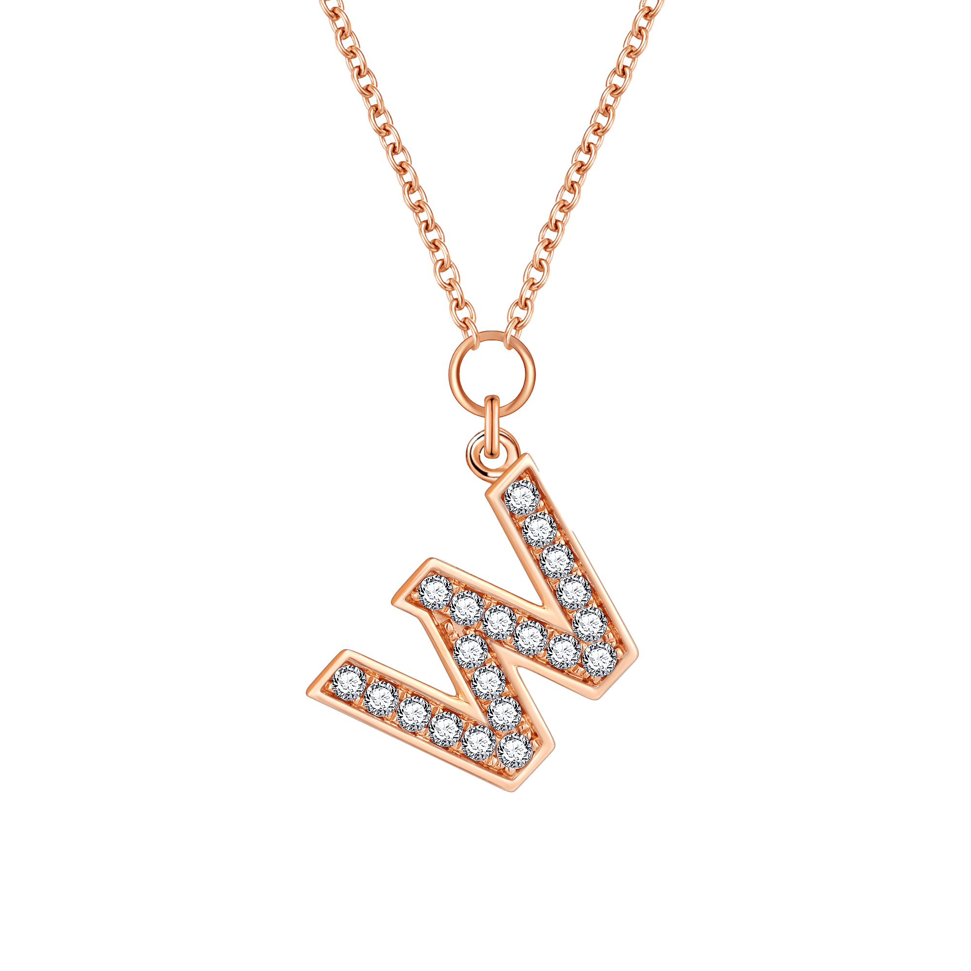  Alphabet LGD pendant necklace - Diamond Initial Pendant Necklace -  The Future Rocks -    25 