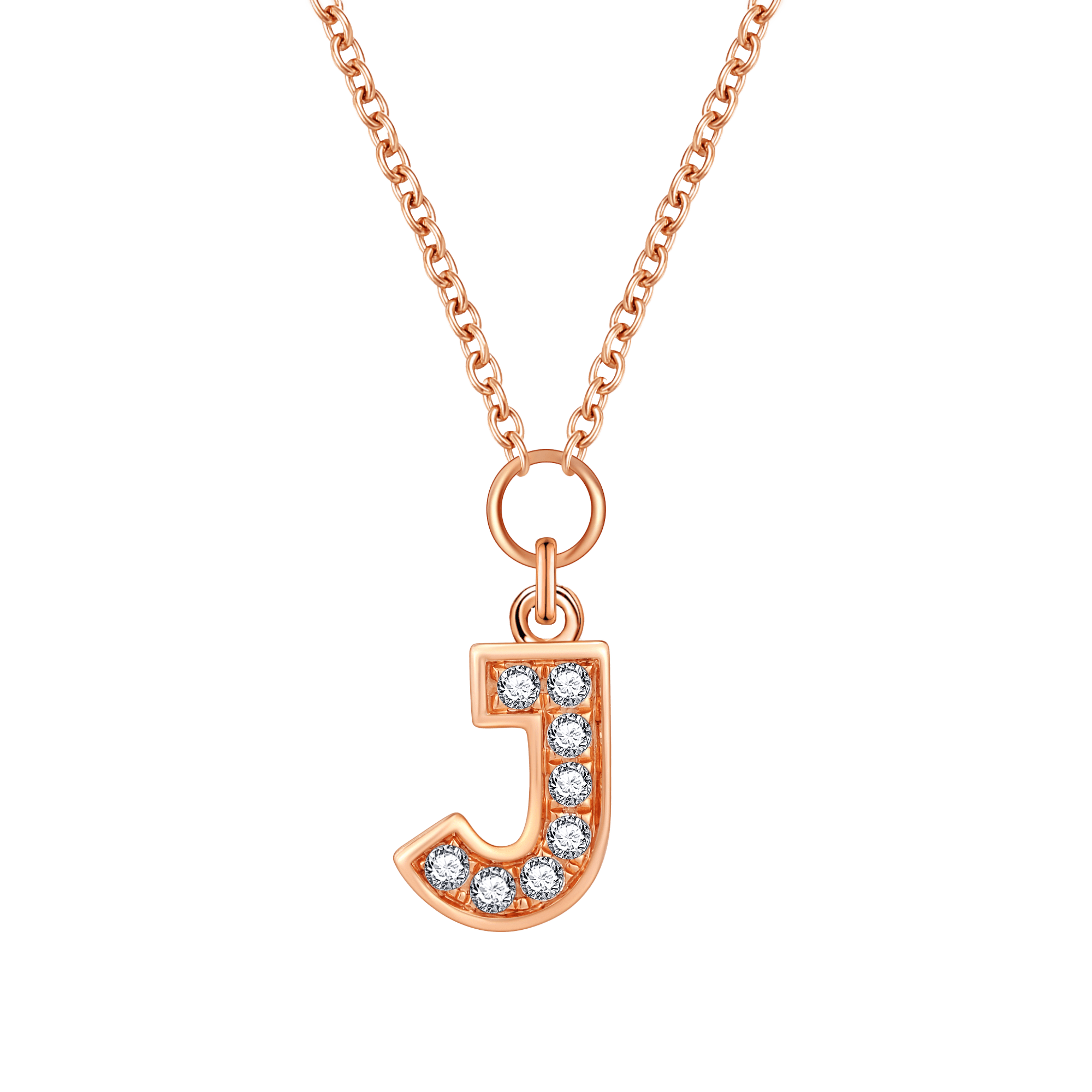  Alphabet LGD pendant necklace - Diamond Initial Pendant Necklace -  The Future Rocks -    12 