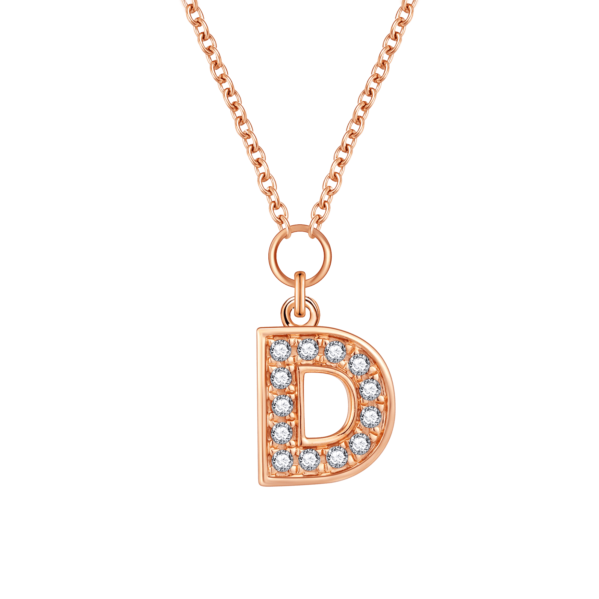  Alphabet LGD pendant necklace - Diamond Initial Pendant Necklace -  The Future Rocks -    6 