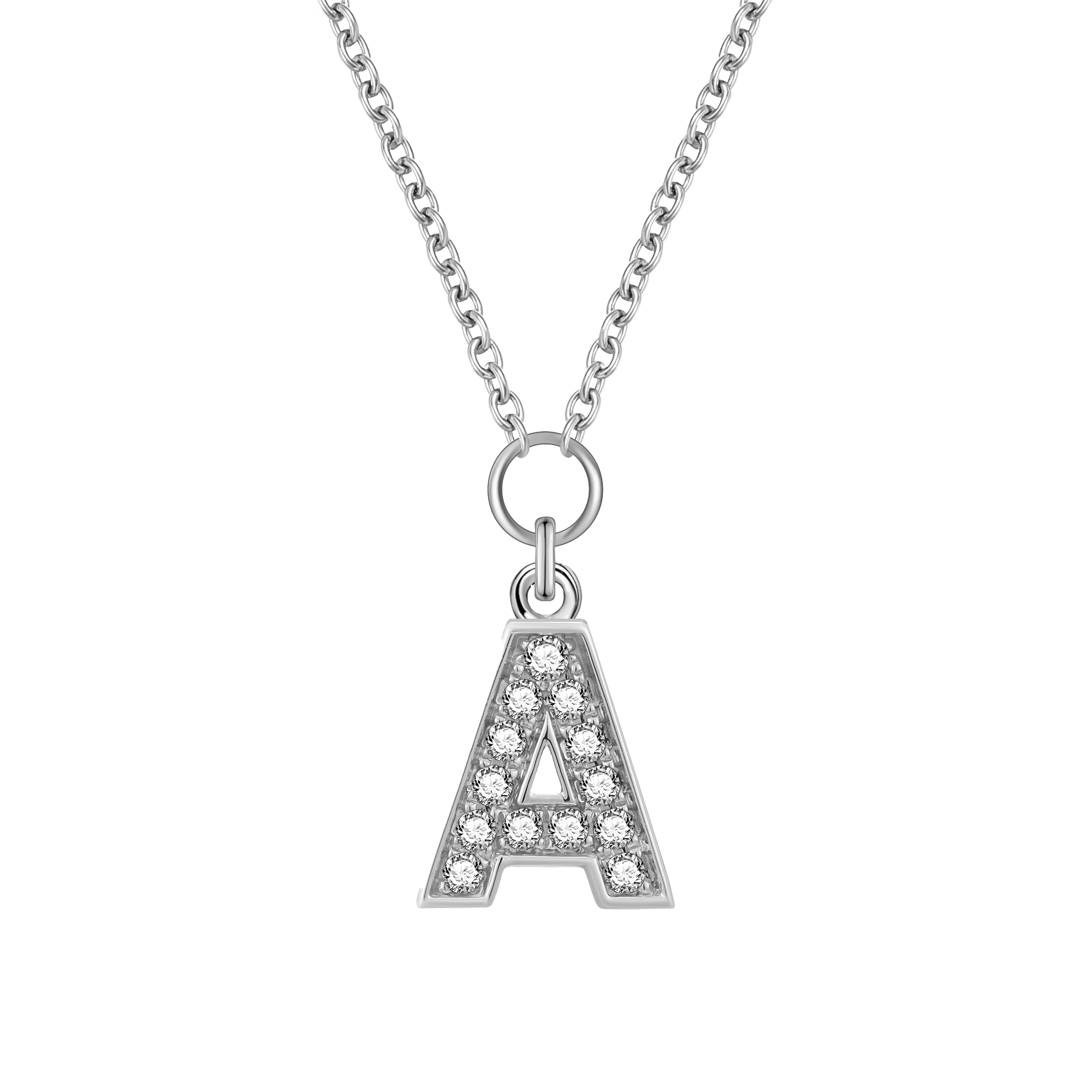  Alphabet LGD pendant necklace - Diamond Initial Pendant Necklace -  The Future Rocks -    30 