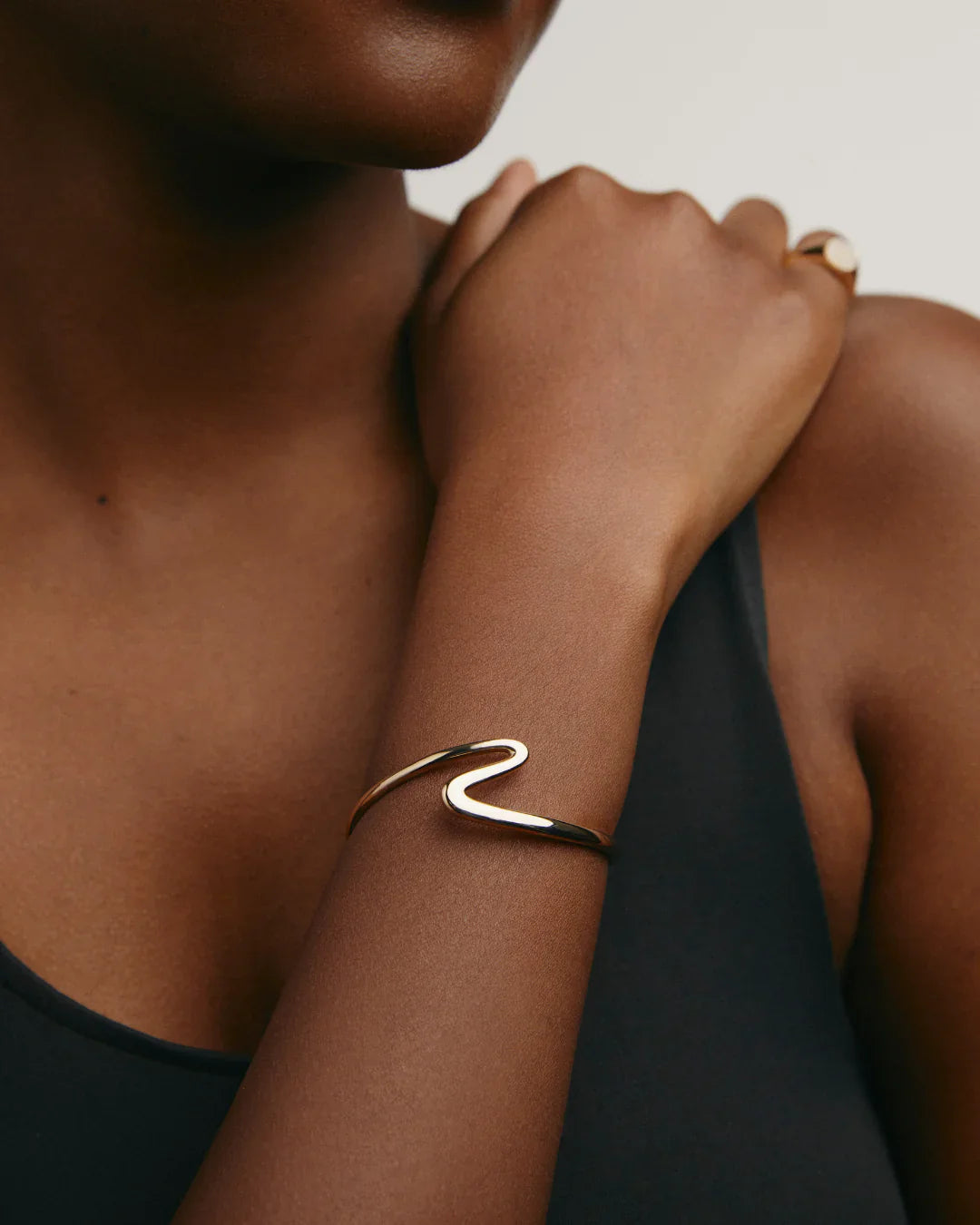  Astra cuff - 14K Recycled Gold Cuff Bracelet -  The Future Rocks -    2 