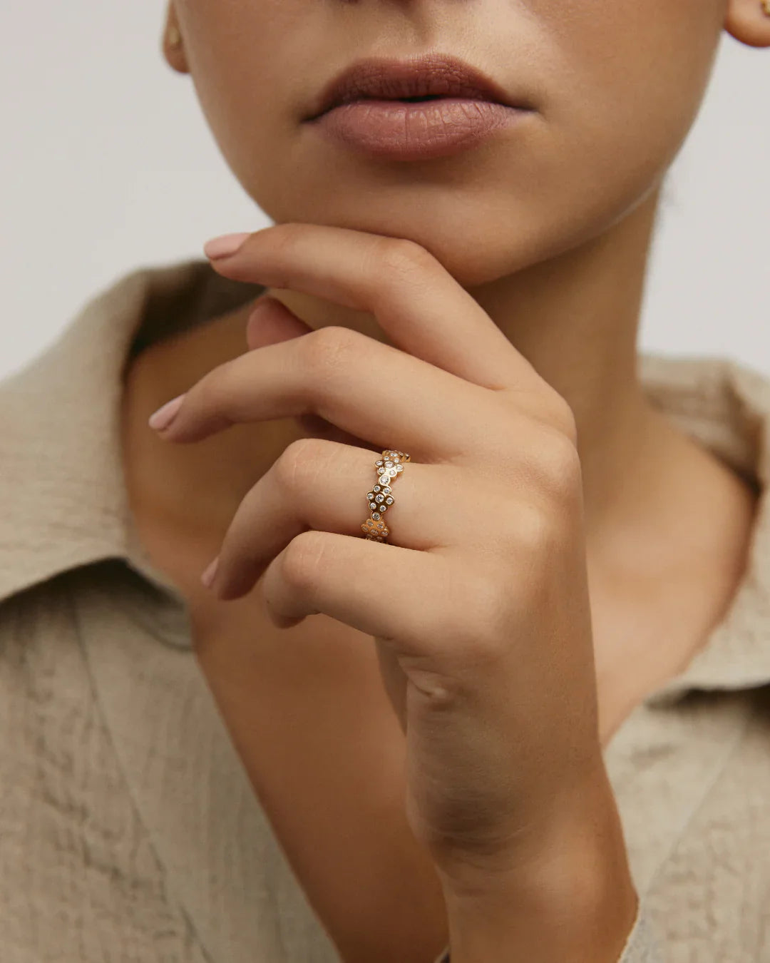  Blossom ring - Lab-Grown Diamond Blossom Ring -  The Future Rocks -    2 