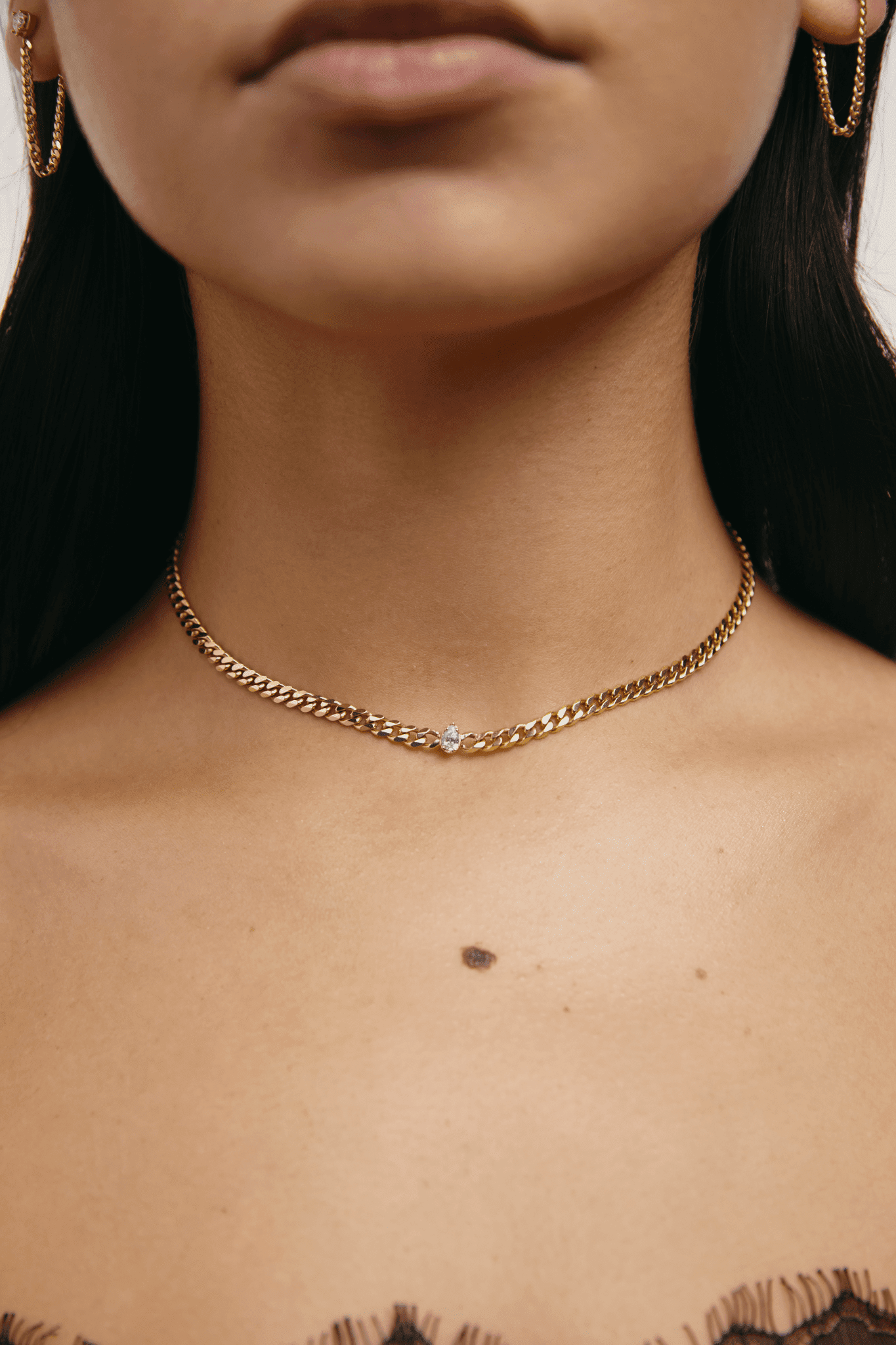  Chuva necklace - 14K Gold Chain Choker Necklace -  The Future Rocks -    2 