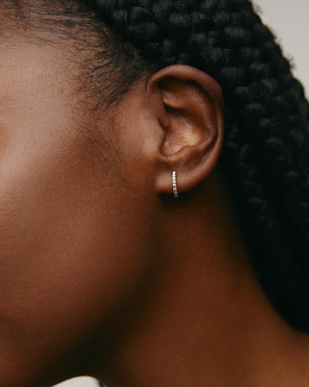  Continuous huggies - Pavé Set Diamond Huggie Earrings -  The Future Rocks -    2 