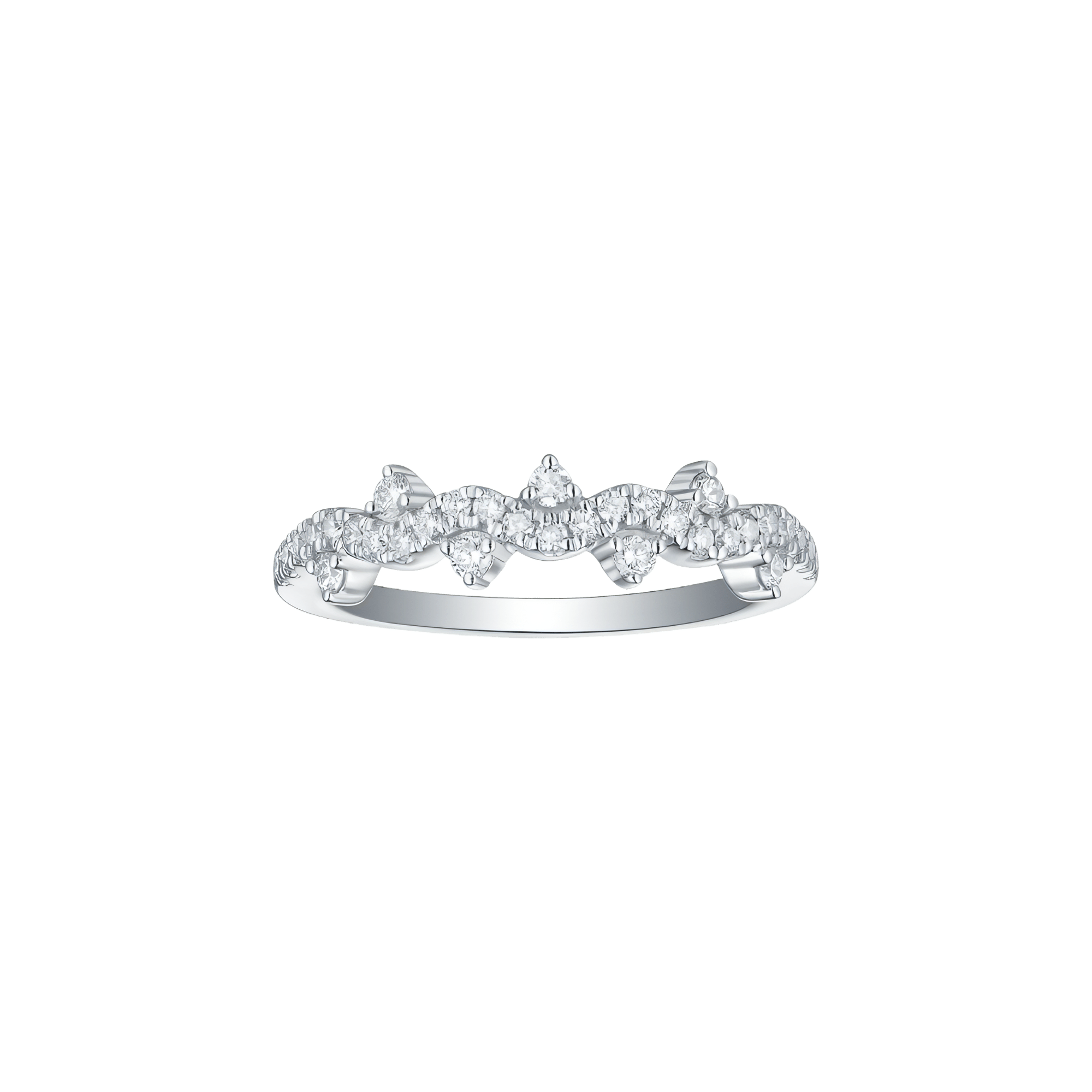  Drizzle ring II - 14K White Gold Lab-Grown Diamond Drizzle Ring II -  The Future Rocks -    1 