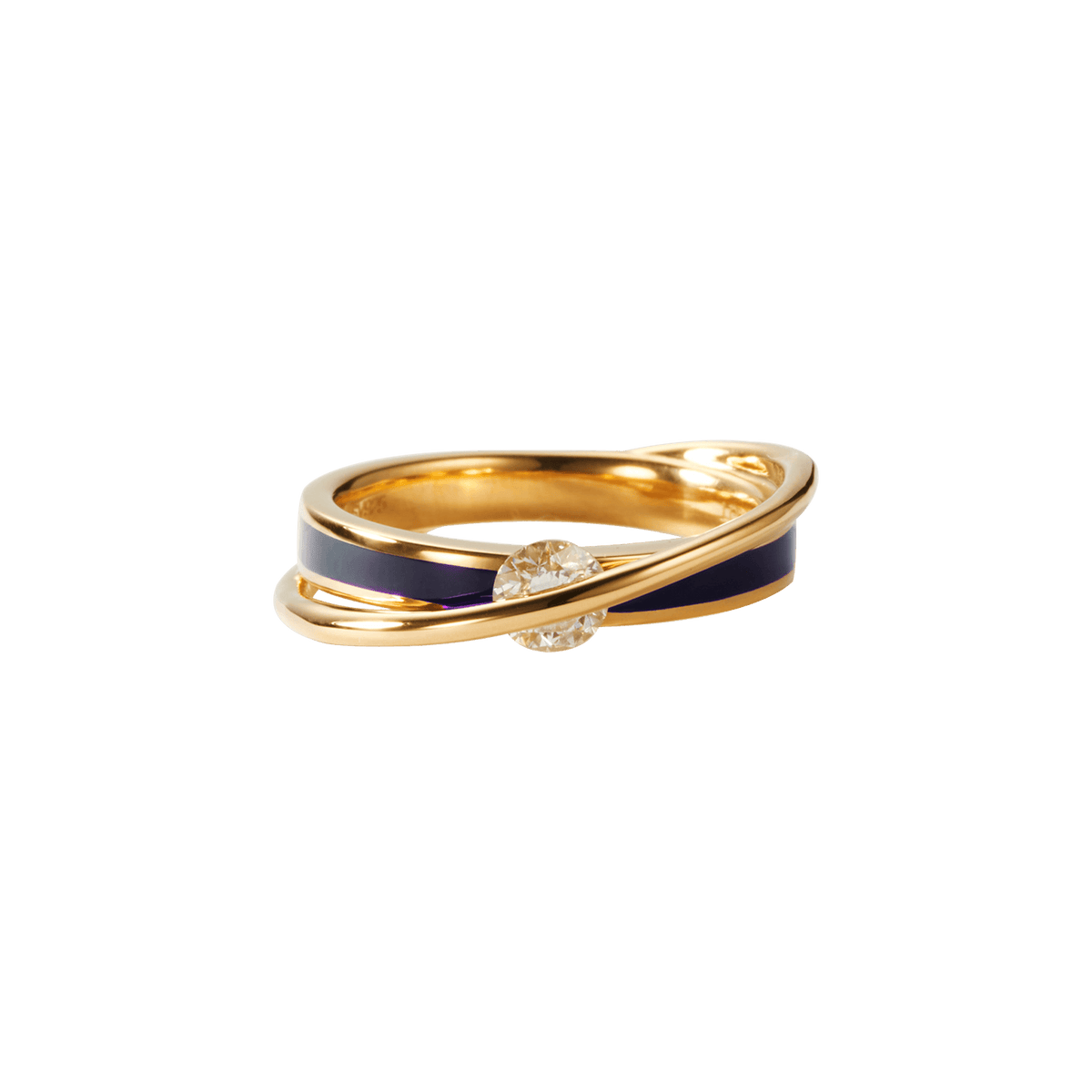  Engage EGR1 midnight ring - Black Enamel Diamond Ring -  The Future Rocks -    6 