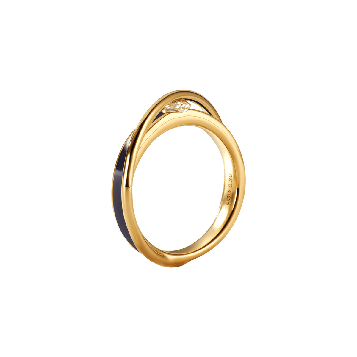  Engage EGR1 midnight ring - Black Enamel Diamond Ring -  The Future Rocks -    3 